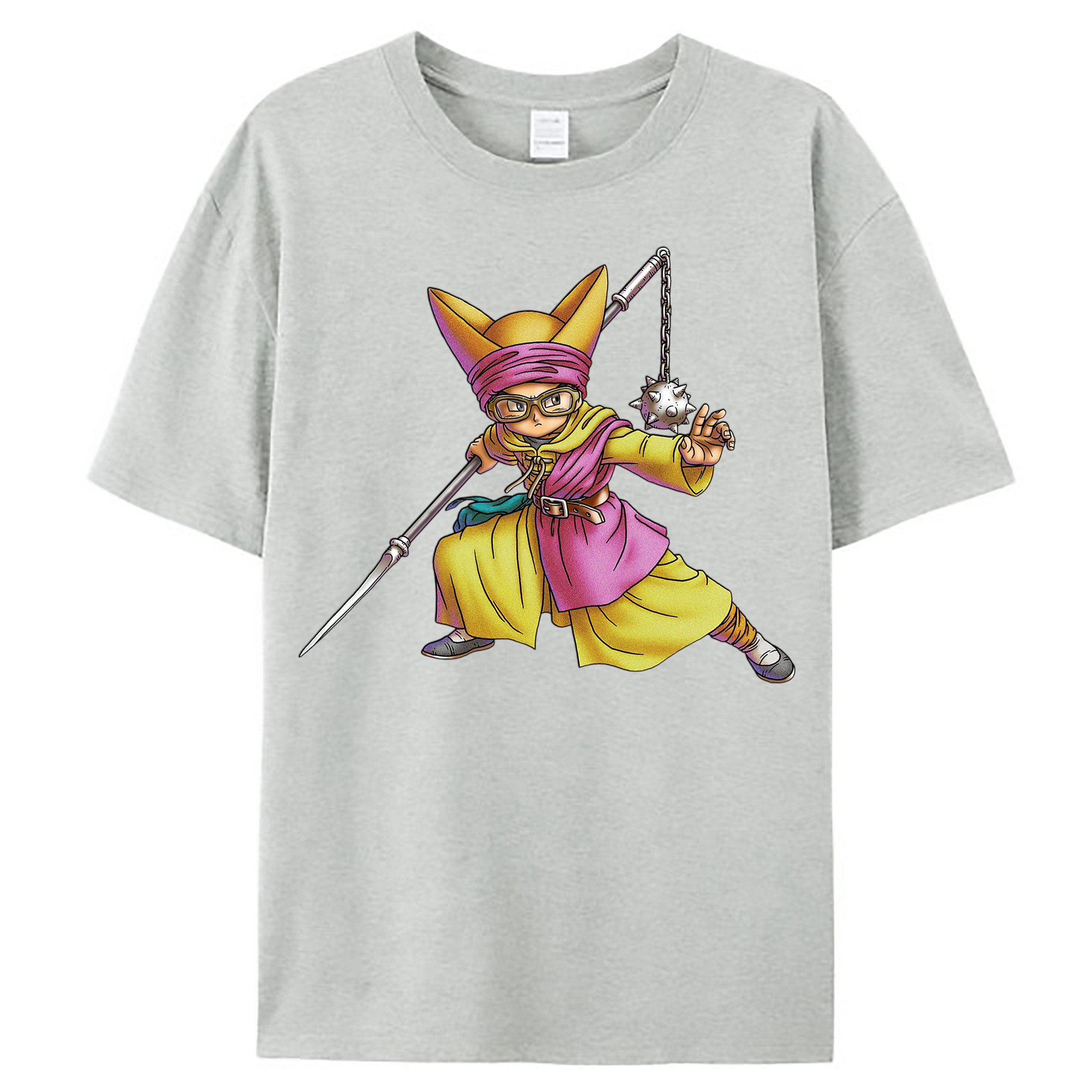 （画像用） ドラゴンクエスト Doragon Kuesuto Dragon Quest レディースカジュアルプリントTシャツ（綿100％）