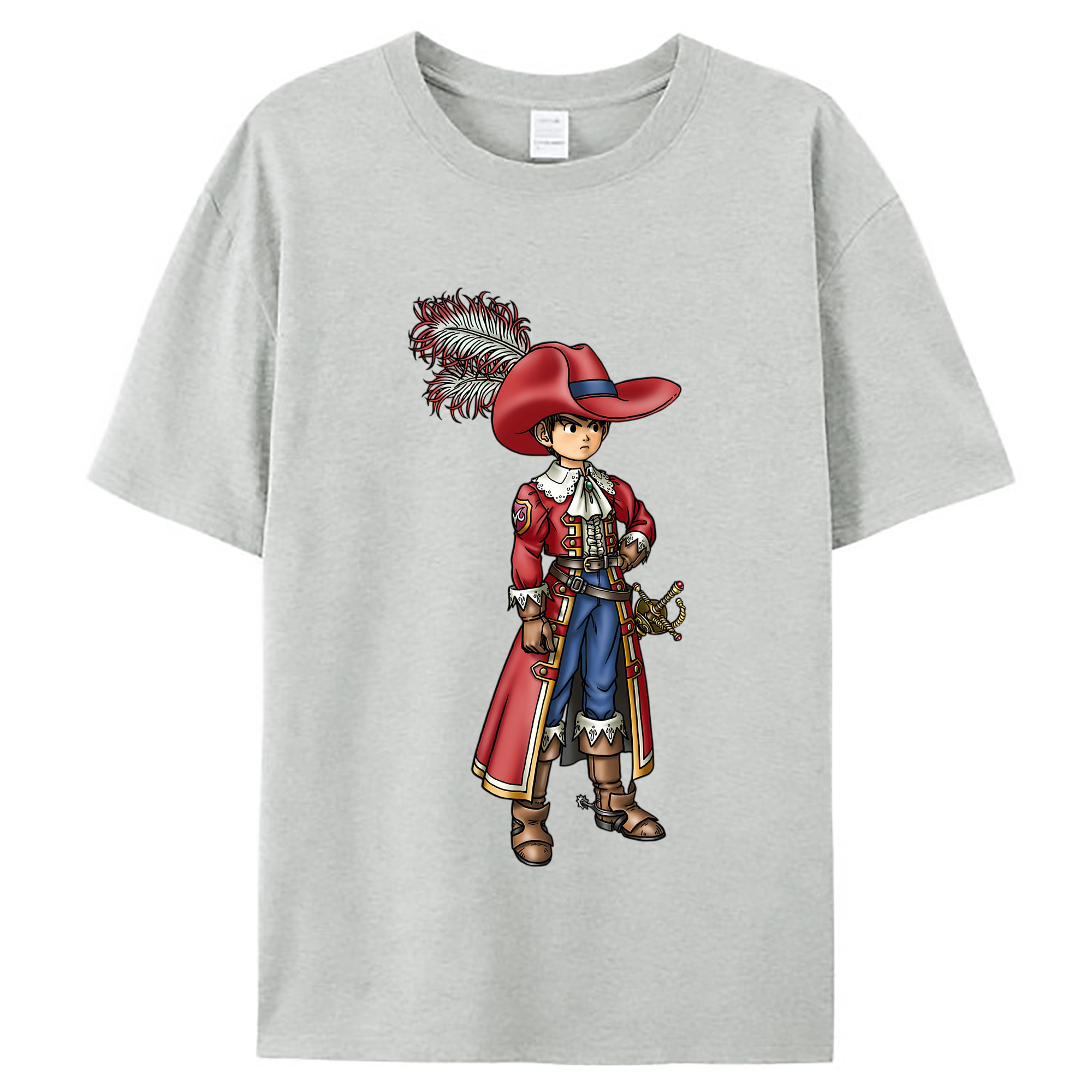 （画像用） ドラゴンクエスト Doragon Kuesuto Dragon Quest レディースカジュアルプリントTシャツ（綿100％）