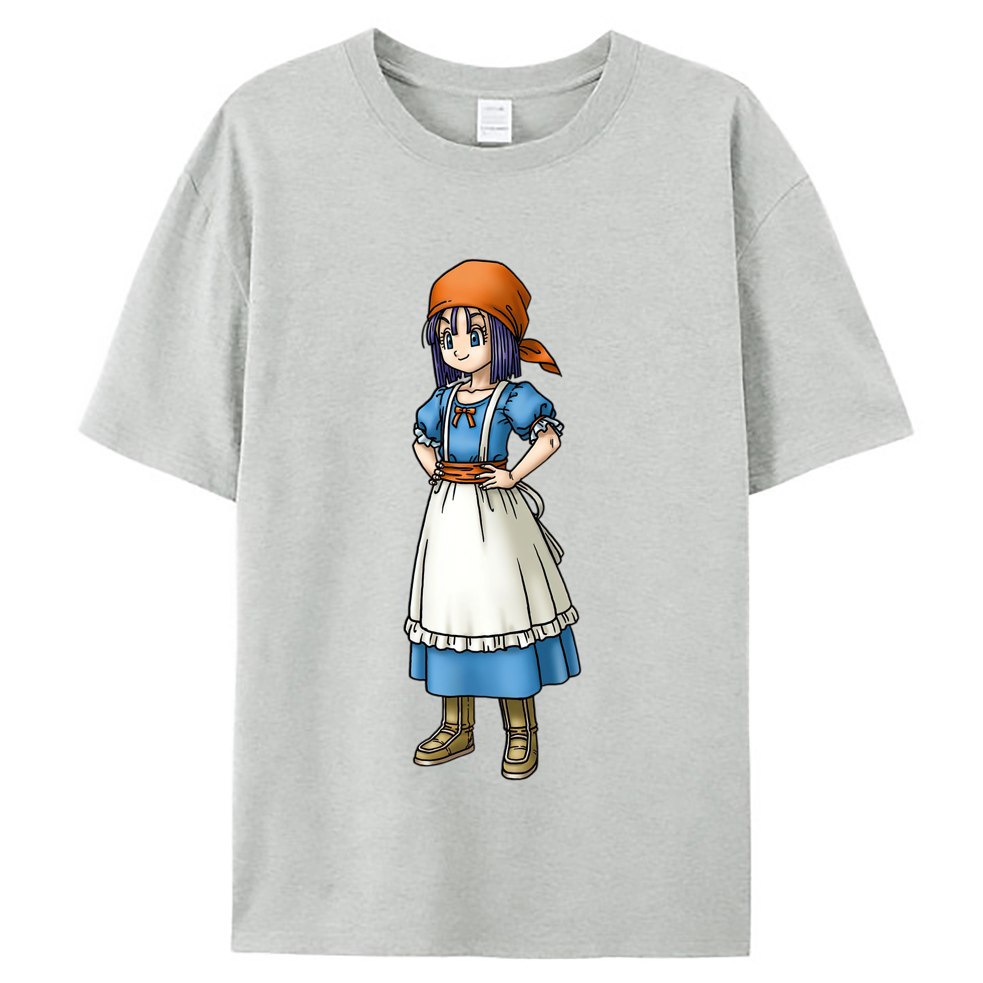 （画像用） ドラゴンクエスト Doragon Kuesuto Dragon Quest レディースカジュアルプリントTシャツ（綿100％）