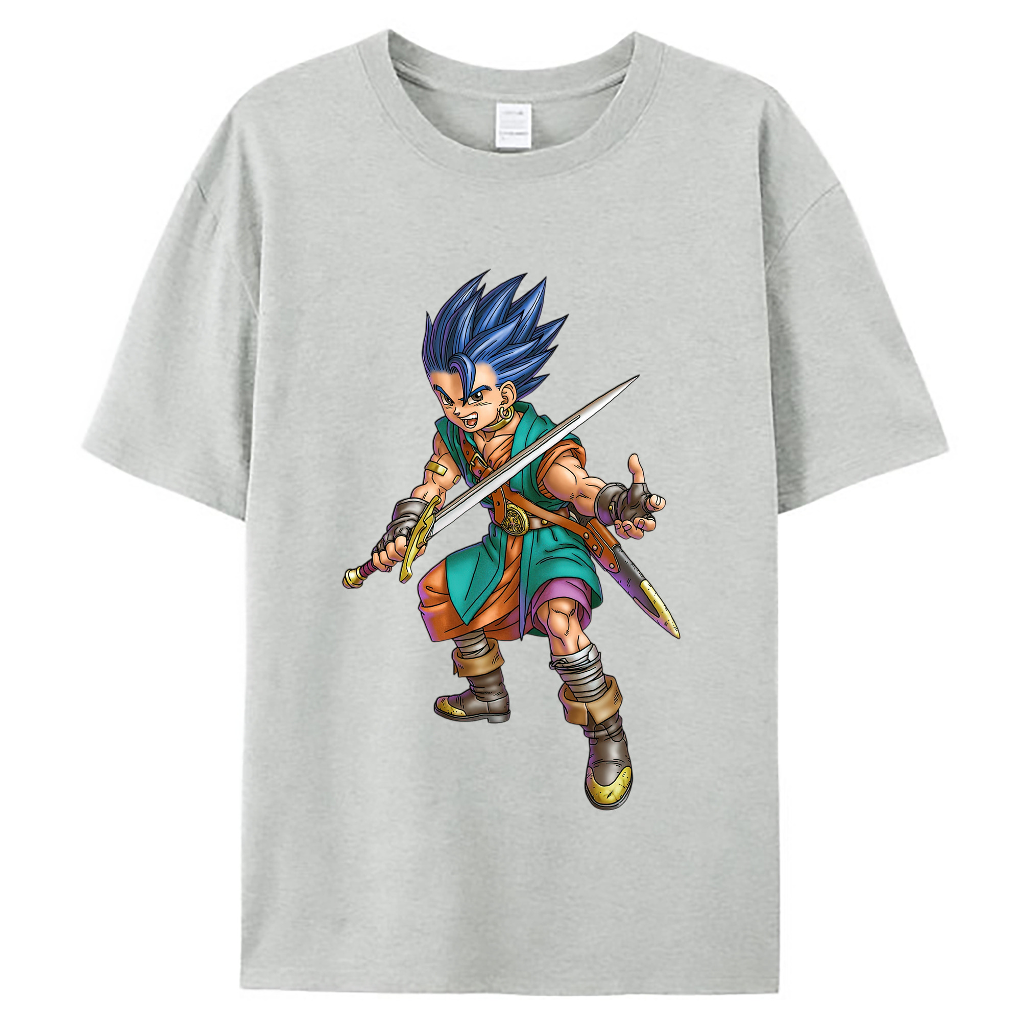（画像用） ドラゴンクエスト Doragon Kuesuto Dragon Quest レディースカジュアルプリントTシャツ（綿100％）
