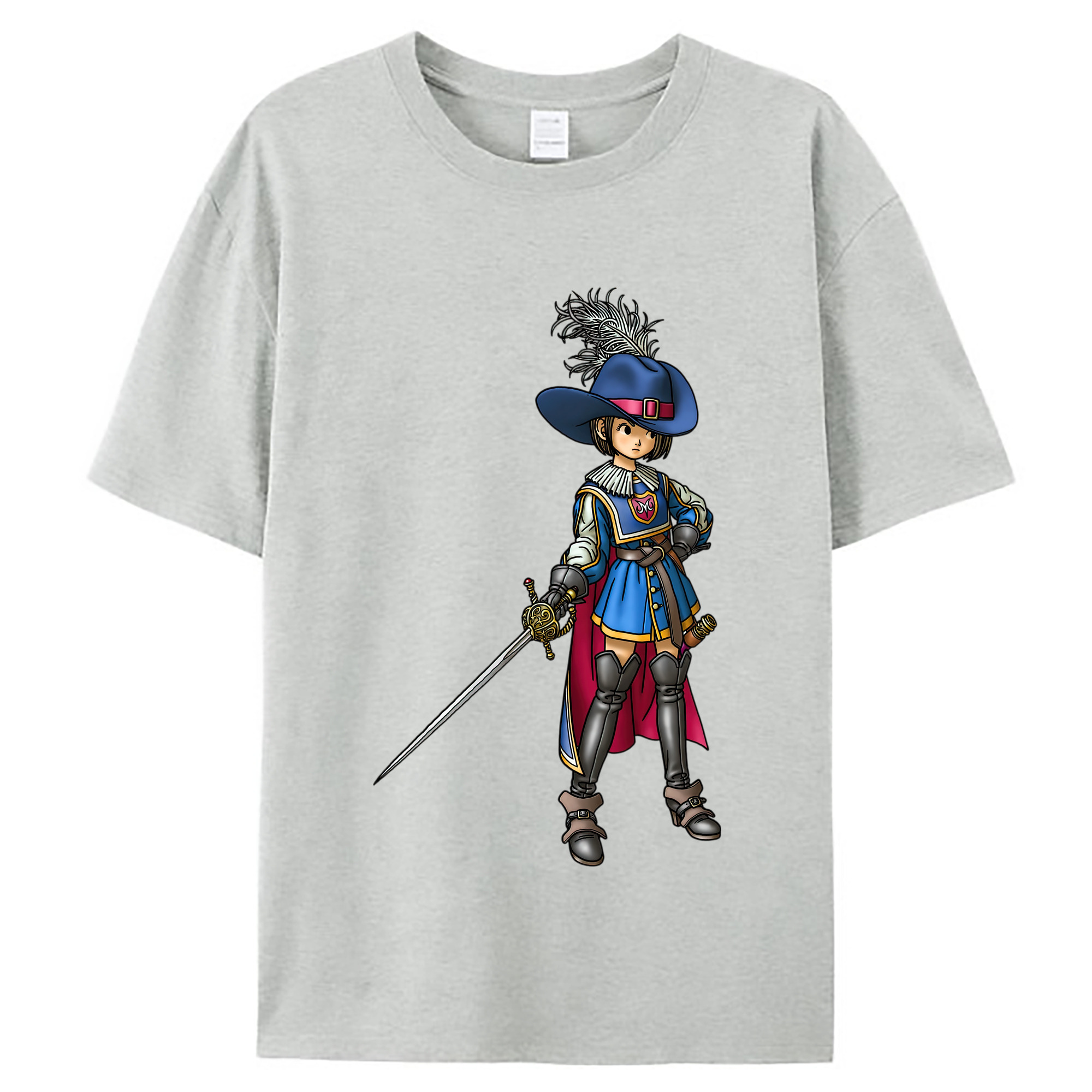 （画像用） ドラゴンクエスト Doragon Kuesuto Dragon Quest レディースカジュアルプリントTシャツ（綿100％）