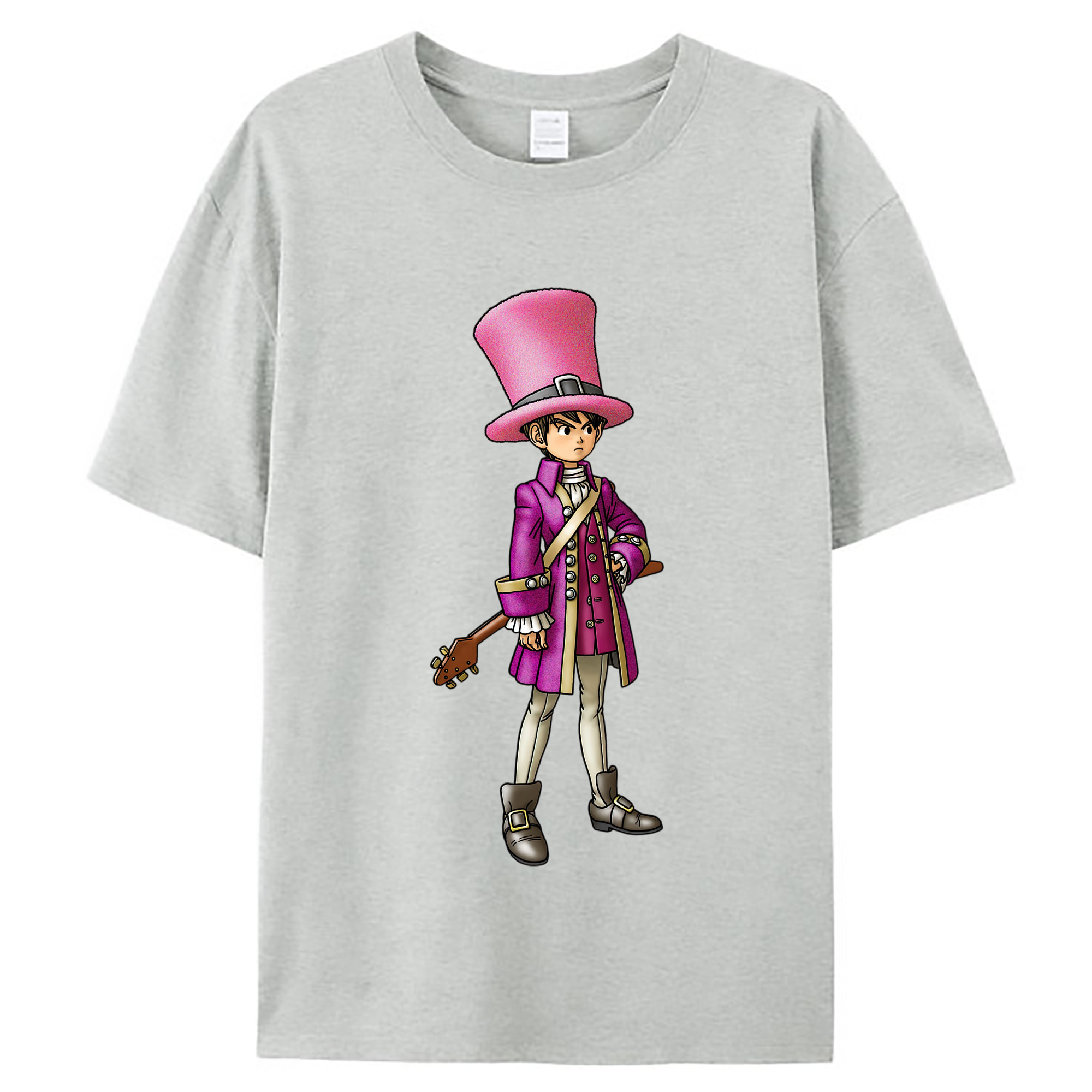（画像用） ドラゴンクエスト Doragon Kuesuto Dragon Quest レディースカジュアルプリントTシャツ（綿100％）