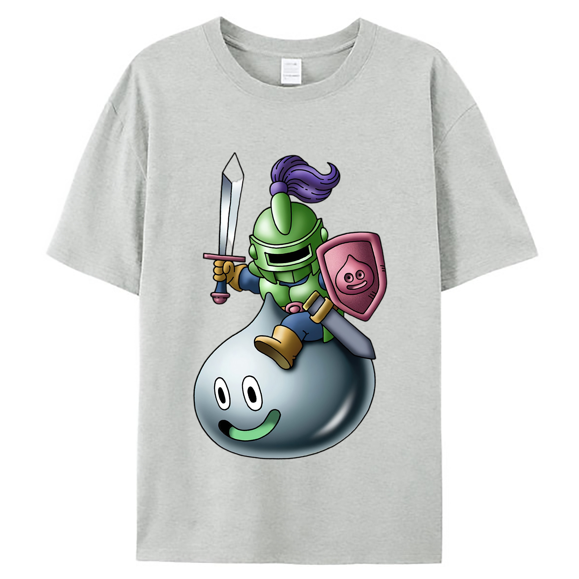 （画像用） ドラゴンクエスト Doragon Kuesuto Dragon Quest レディースカジュアルプリントTシャツ（綿100％）