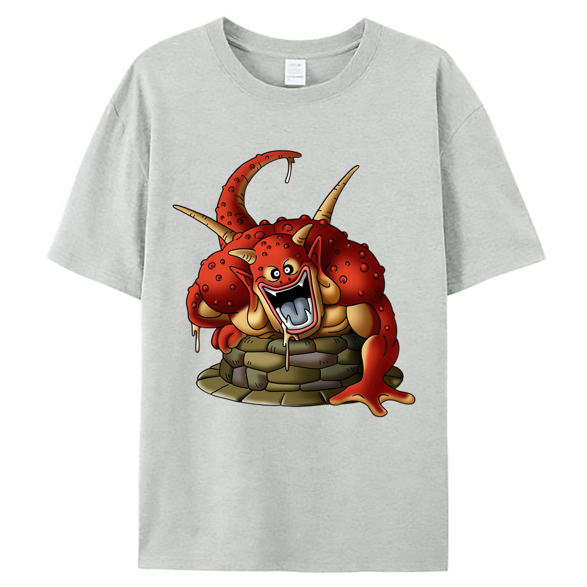 （画像用） ドラゴンクエスト Doragon Kuesuto Dragon Quest レディースカジュアルプリントTシャツ（綿100％）