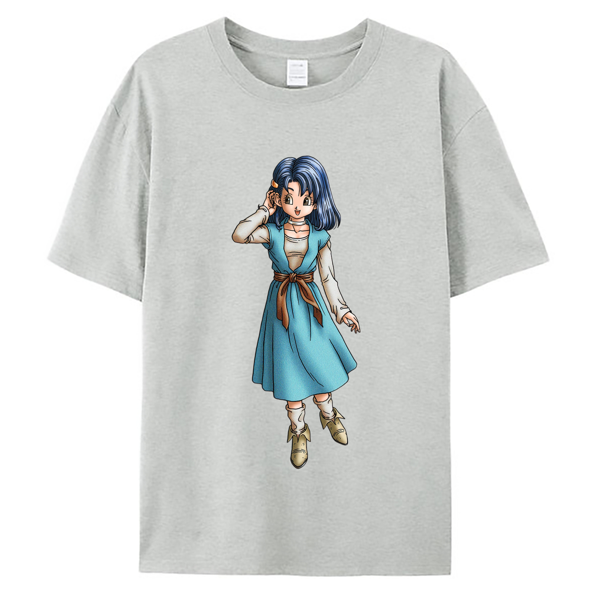 （画像用） ドラゴンクエスト Doragon Kuesuto Dragon Quest レディースカジュアルプリントTシャツ（綿100％）