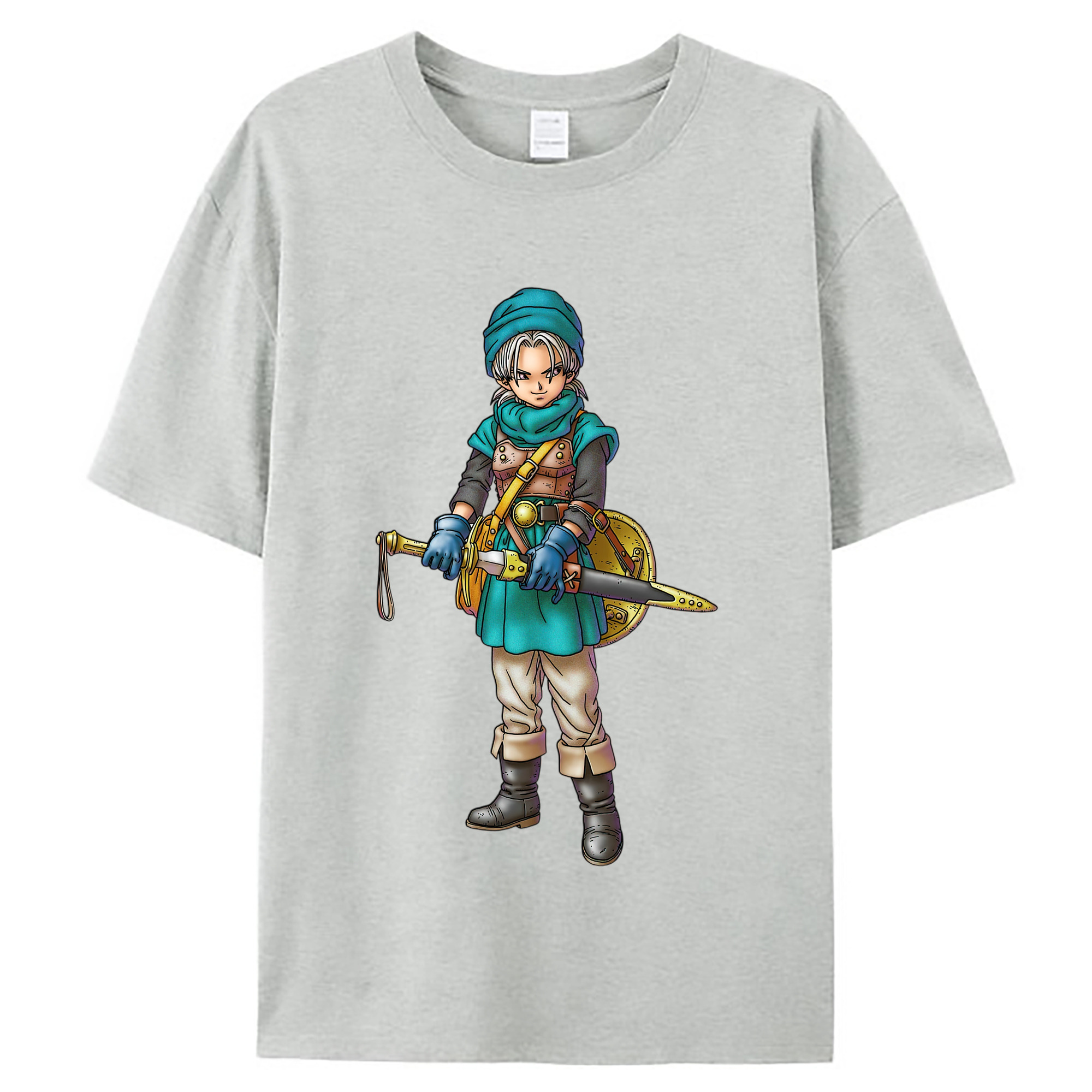 （画像用） ドラゴンクエスト Doragon Kuesuto Dragon Quest レディースカジュアルプリントTシャツ（綿100％）