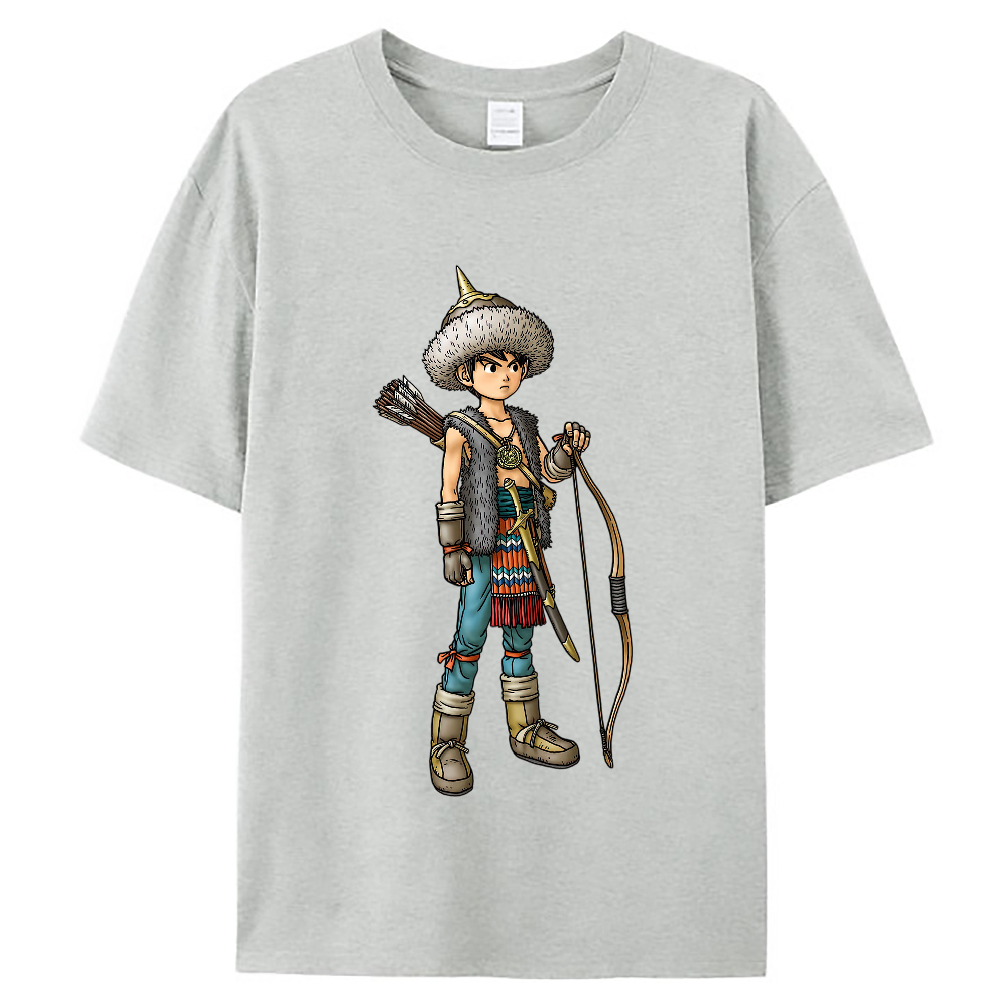 （画像用） ドラゴンクエスト Doragon Kuesuto Dragon Quest レディースカジュアルプリントTシャツ（綿100％）