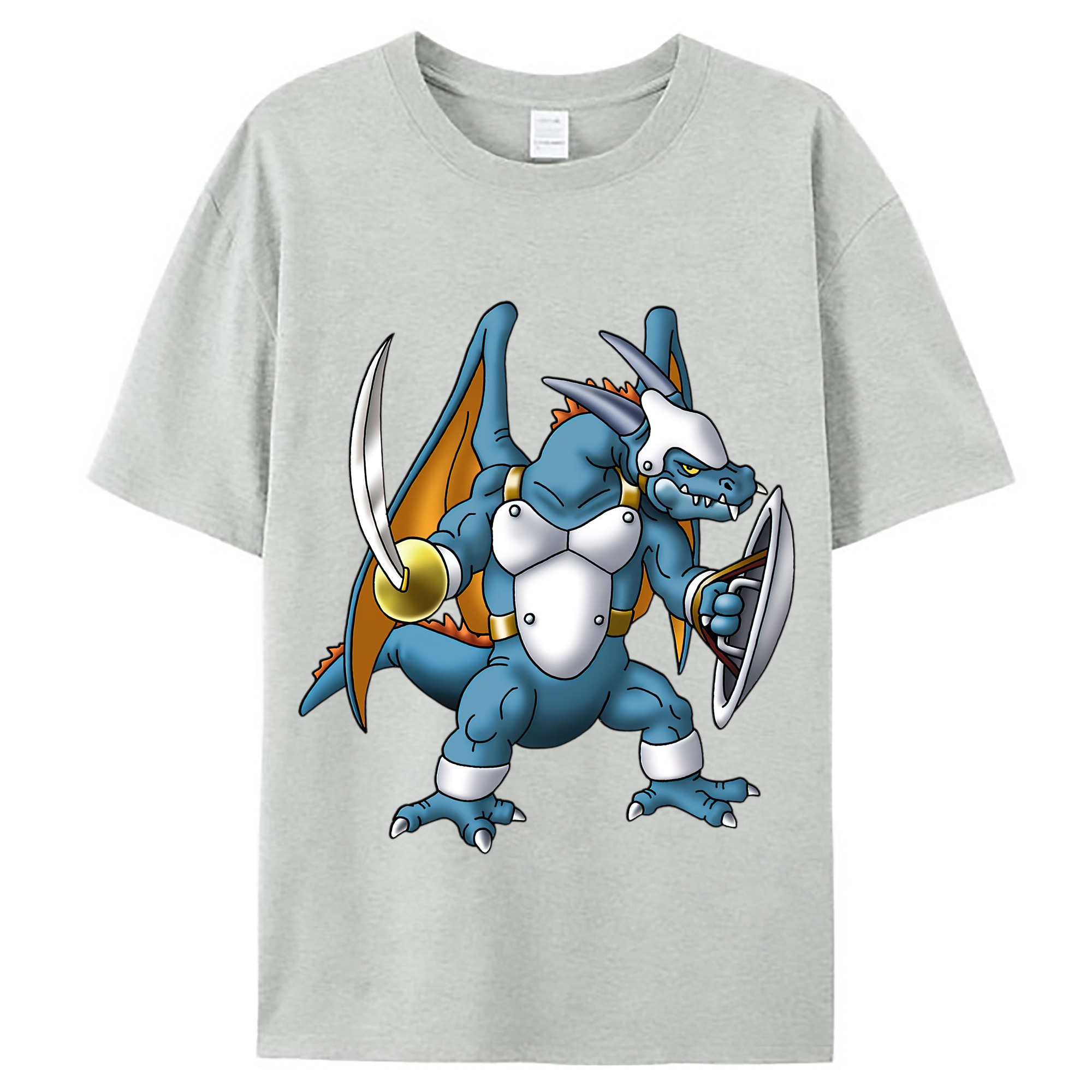 （画像用） ドラゴンクエスト Doragon Kuesuto Dragon Quest レディースカジュアルプリントTシャツ（綿100％）