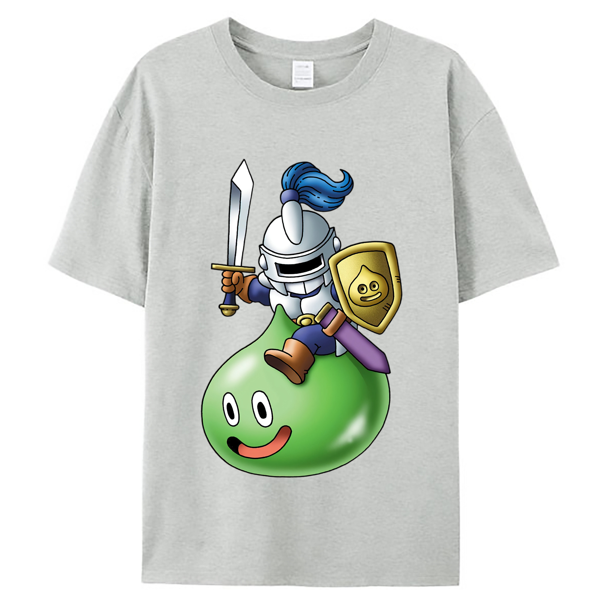 （画像用） ドラゴンクエスト Doragon Kuesuto Dragon Quest レディースカジュアルプリントTシャツ（綿100％）