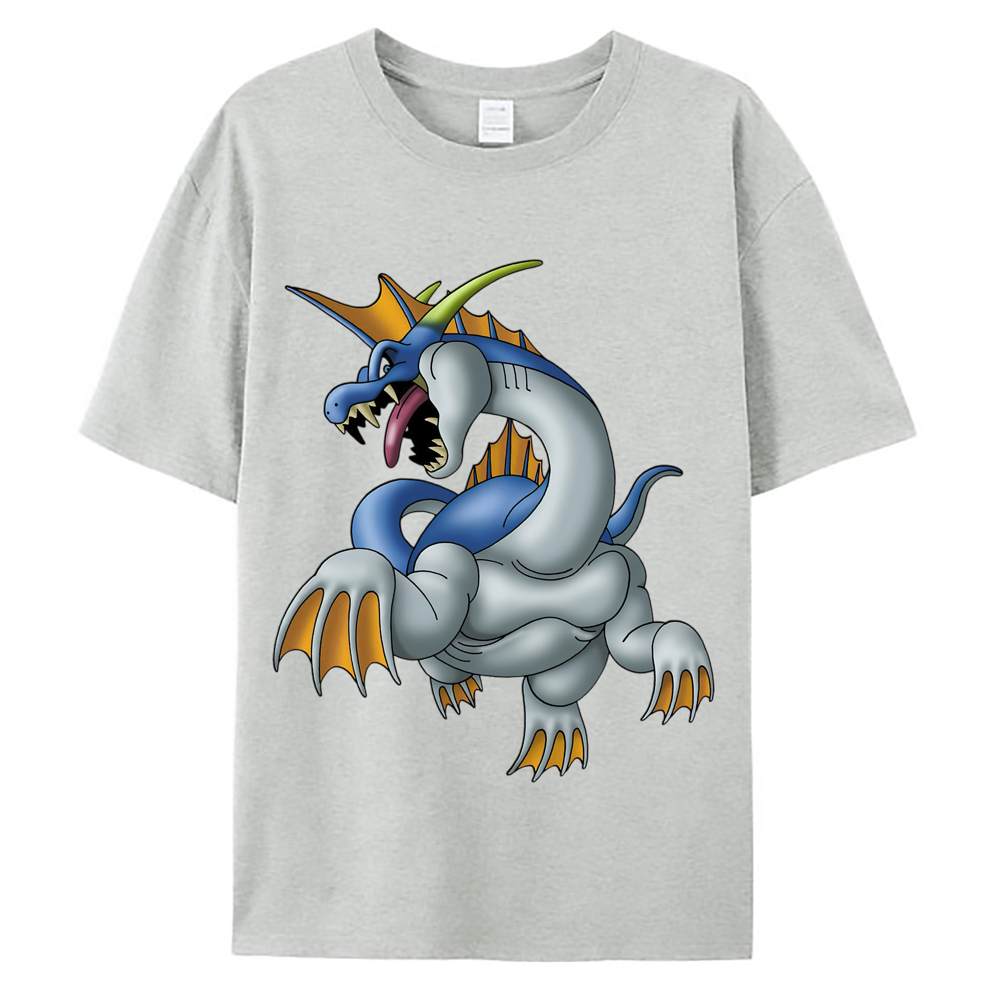 （画像用） ドラゴンクエスト Doragon Kuesuto Dragon Quest レディースカジュアルプリントTシャツ（綿100％）