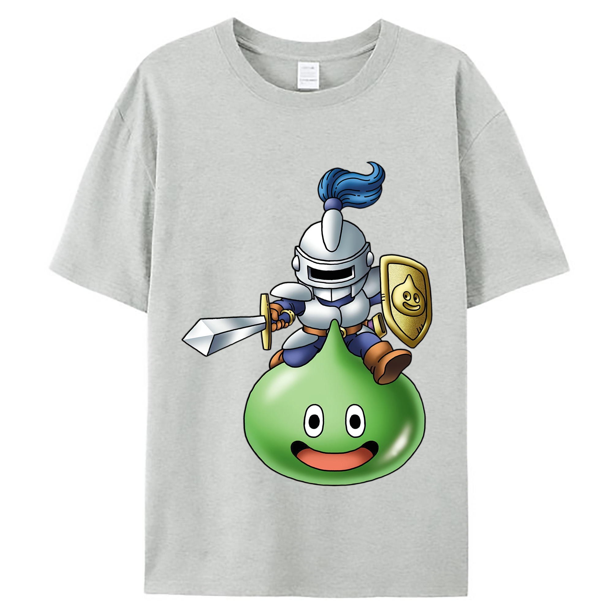 （画像用） ドラゴンクエスト Doragon Kuesuto Dragon Quest レディースカジュアルプリントTシャツ（綿100％）