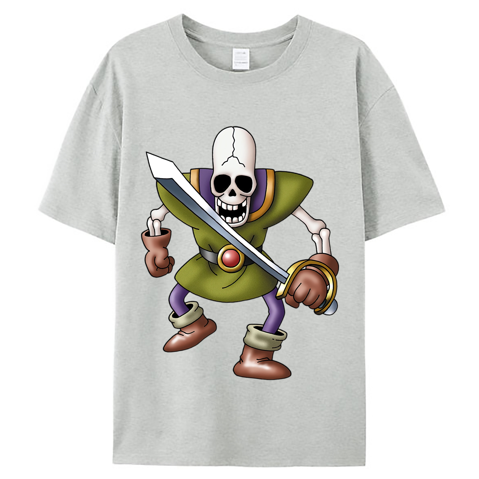 （画像用） ドラゴンクエスト Doragon Kuesuto Dragon Quest レディースカジュアルプリントTシャツ（綿100％）
