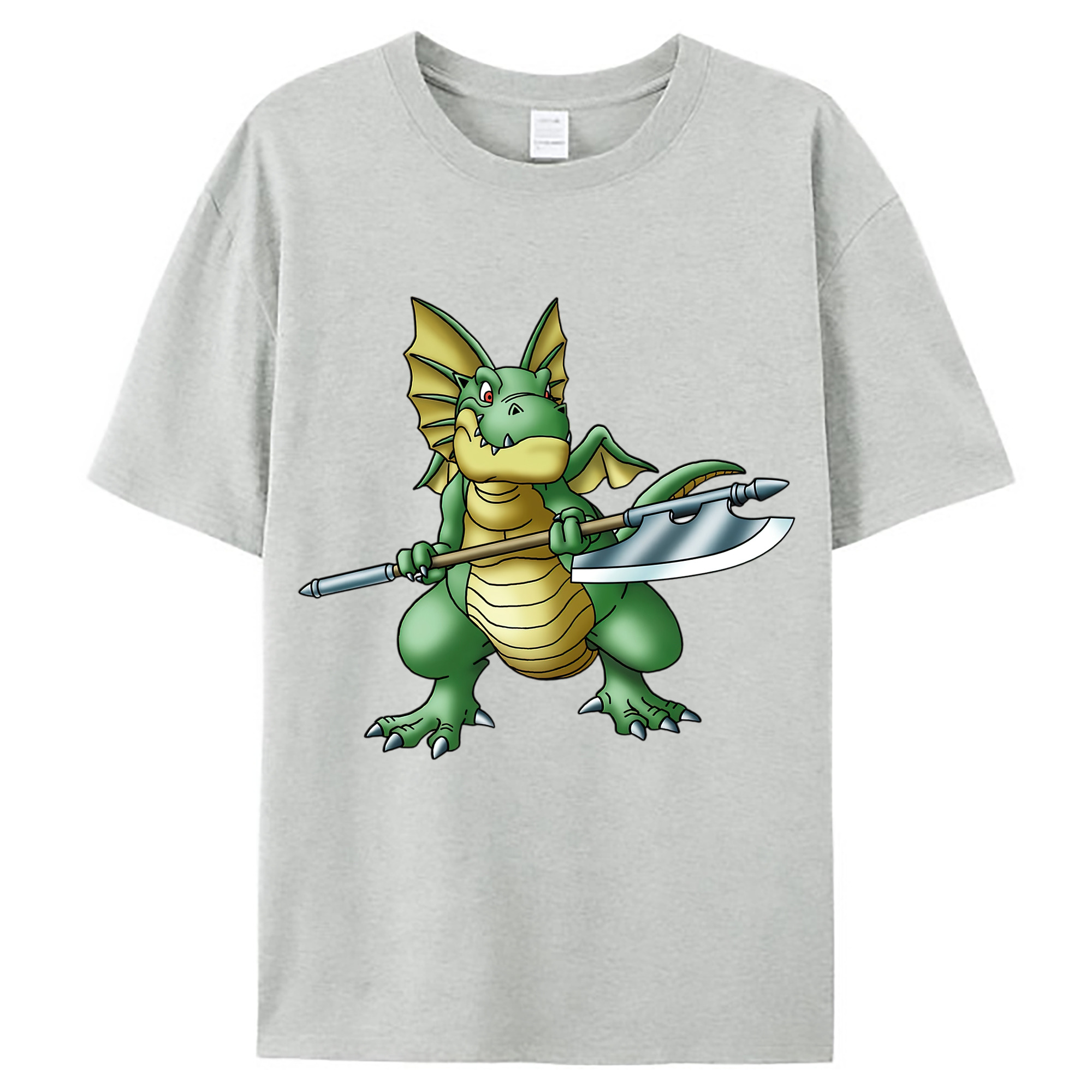 （画像用） ドラゴンクエスト Doragon Kuesuto Dragon Quest レディースカジュアルプリントTシャツ（綿100％）