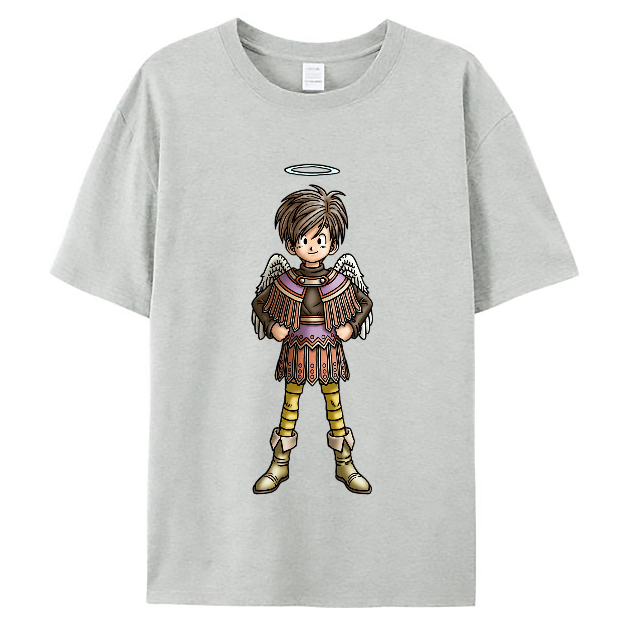 （画像用） ドラゴンクエスト Doragon Kuesuto Dragon Quest レディースカジュアルプリントTシャツ（綿100％）