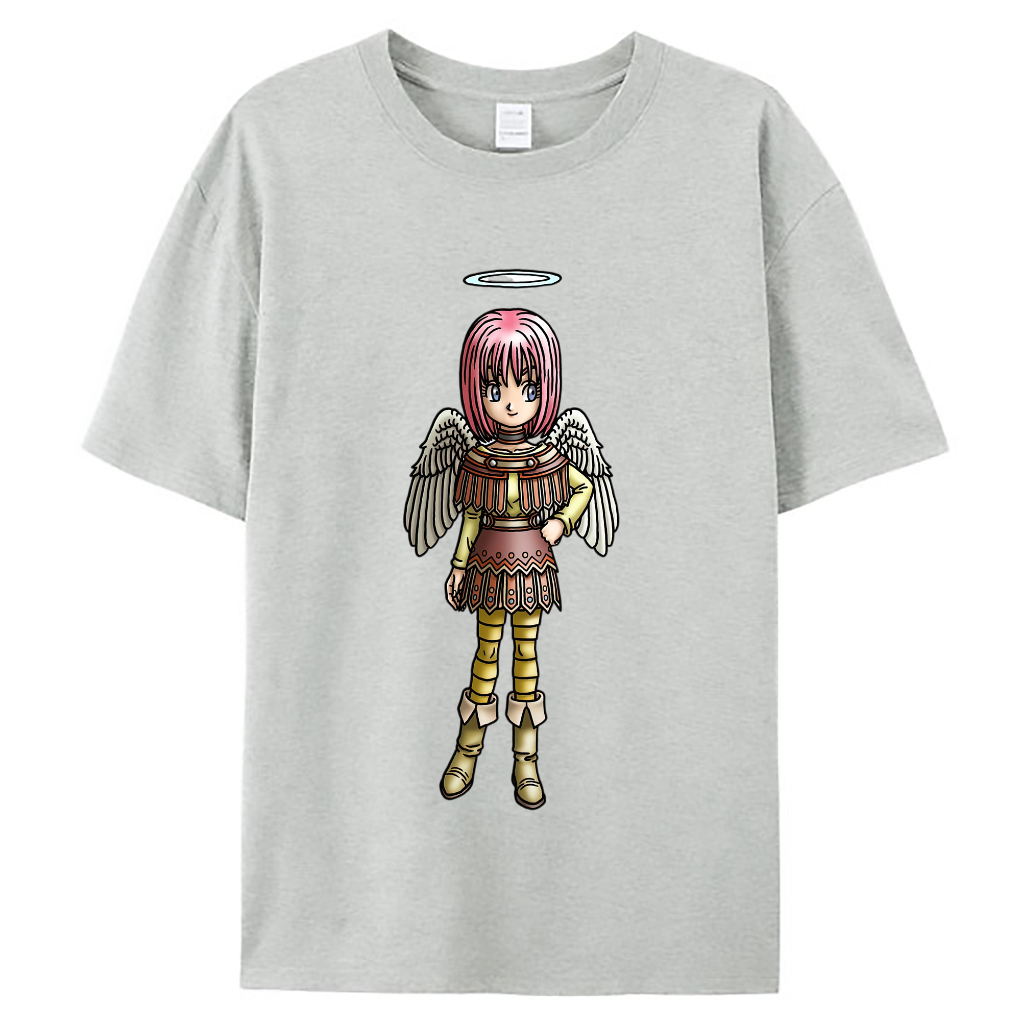 （画像用） ドラゴンクエスト Doragon Kuesuto Dragon Quest レディースカジュアルプリントTシャツ（綿100％）