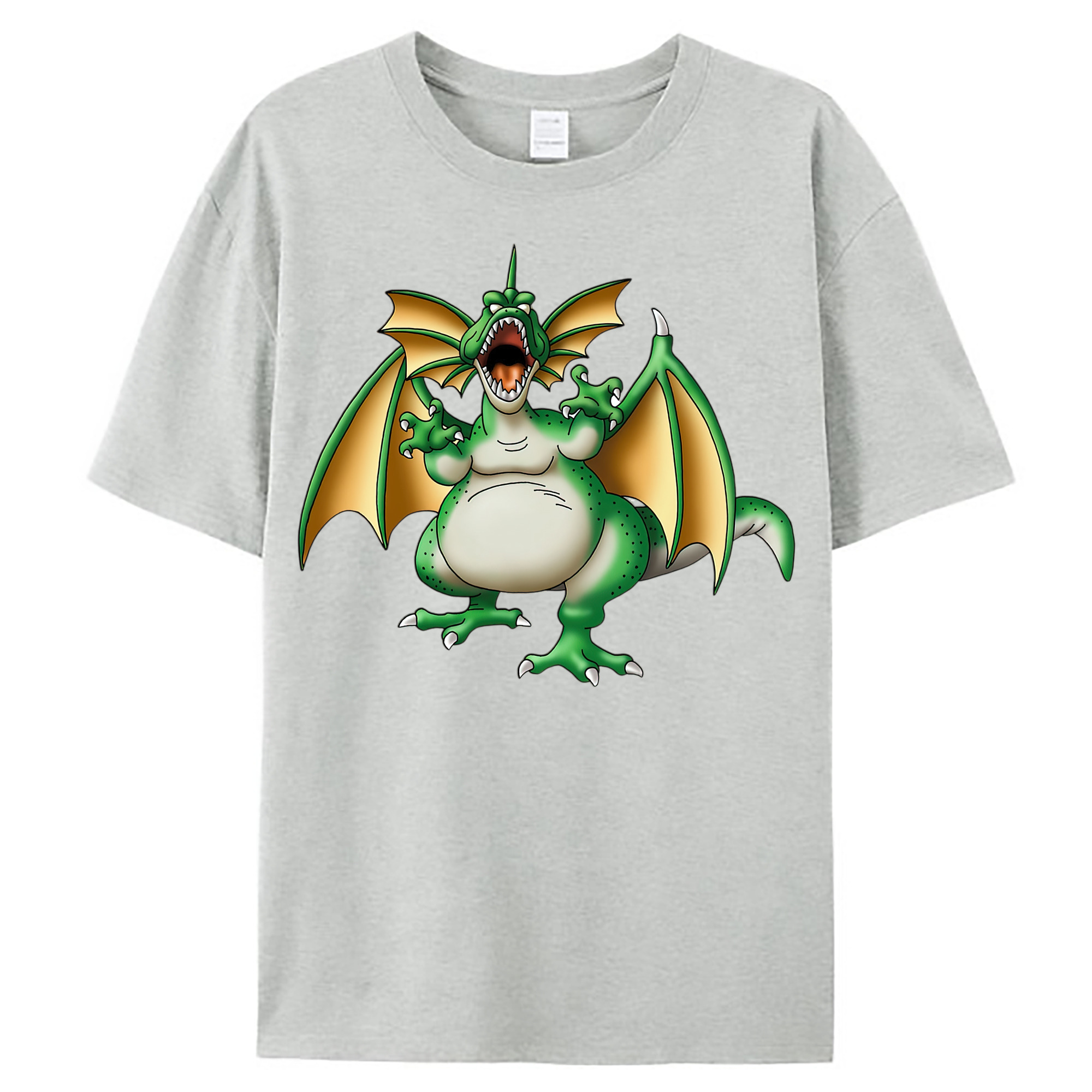 （画像用） ドラゴンクエスト Doragon Kuesuto Dragon Quest レディースカジュアルプリントTシャツ（綿100％）