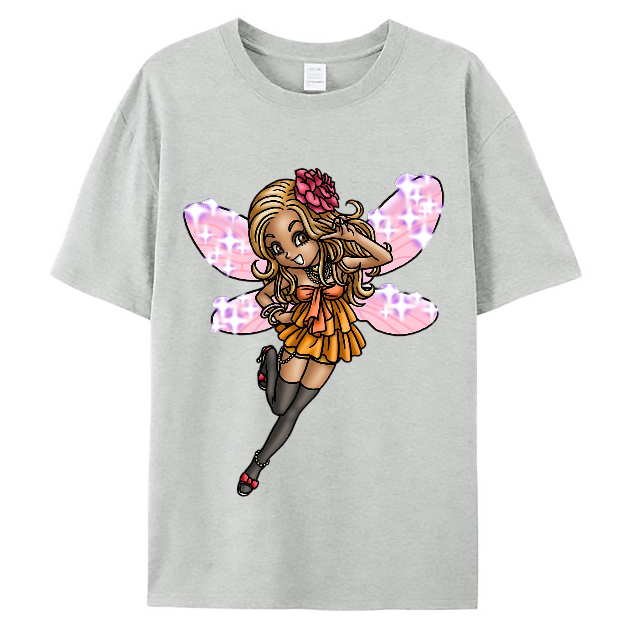 （画像用） ドラゴンクエスト Doragon Kuesuto Dragon Quest レディースカジュアルプリントTシャツ（綿100％）