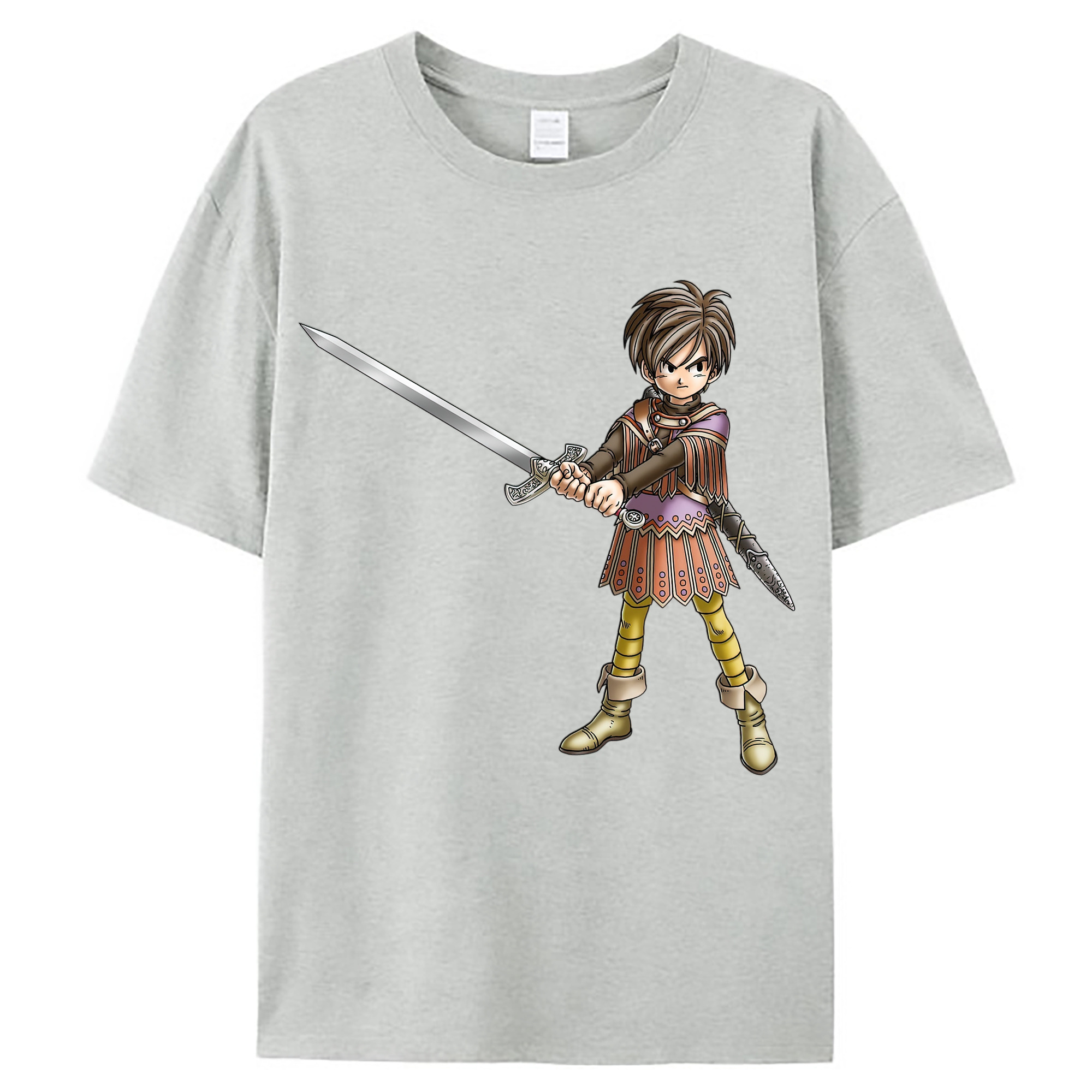 （画像用） ドラゴンクエスト Doragon Kuesuto Dragon Quest レディースカジュアルプリントTシャツ（綿100％）