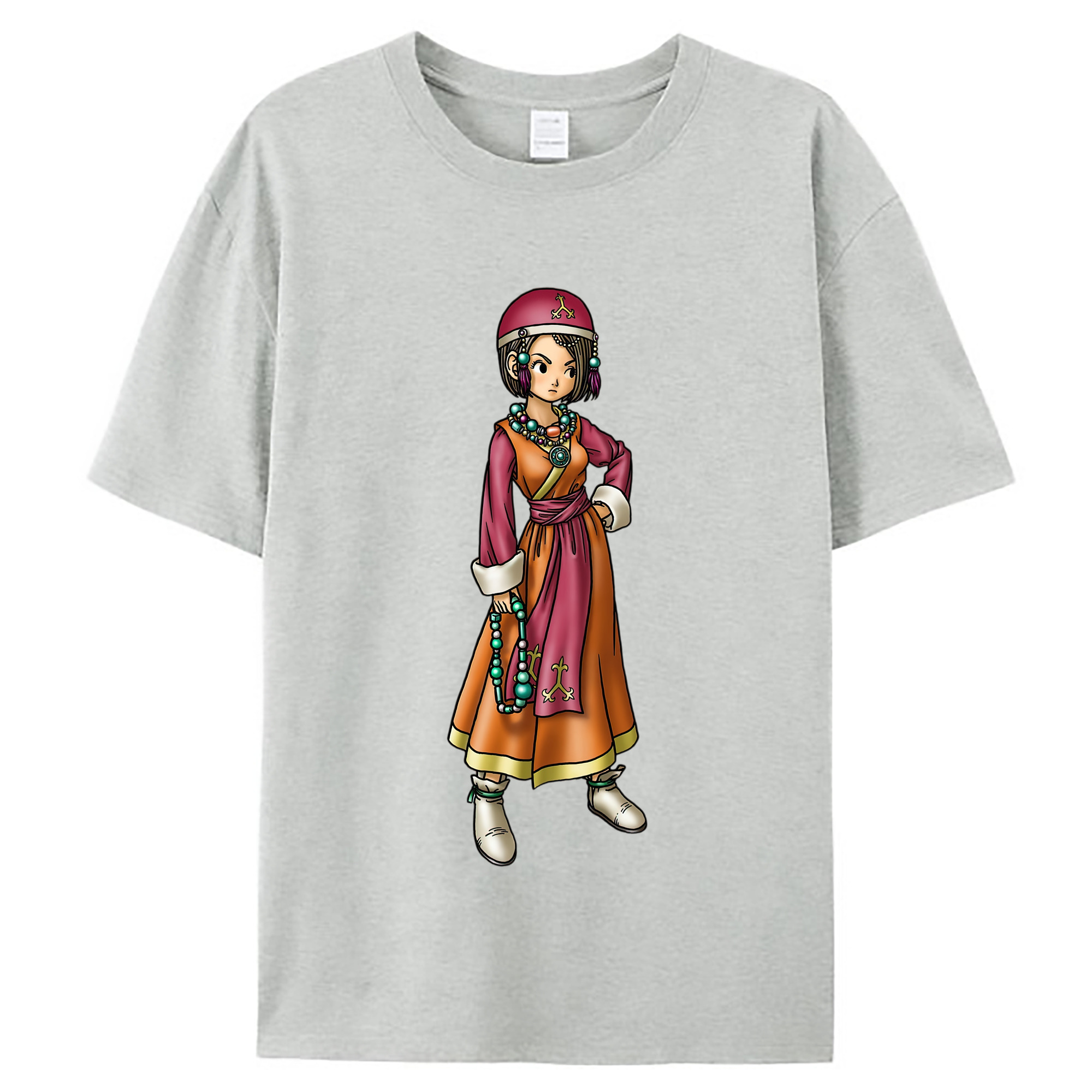 （画像用） ドラゴンクエスト Doragon Kuesuto Dragon Quest レディースカジュアルプリントTシャツ（綿100％）