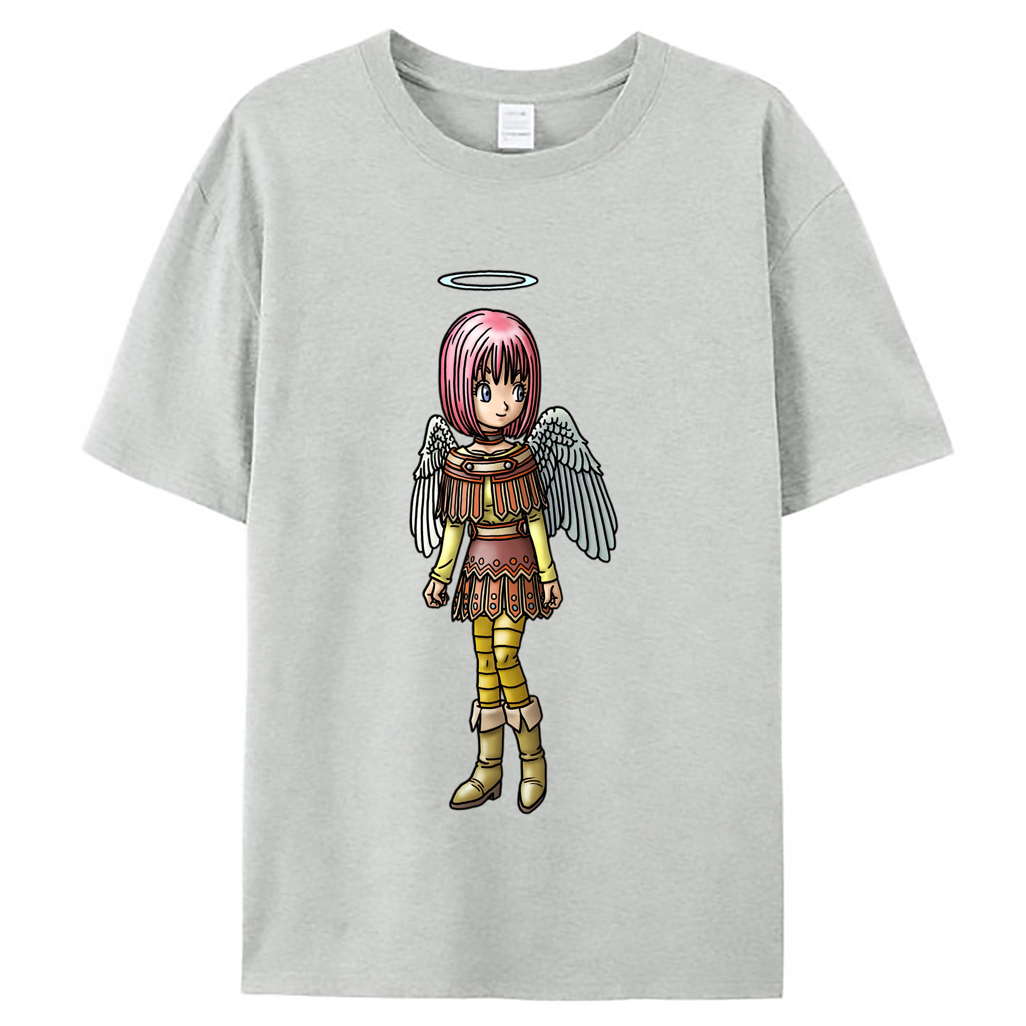 （画像用） ドラゴンクエスト Doragon Kuesuto Dragon Quest レディースカジュアルプリントTシャツ（綿100％）
