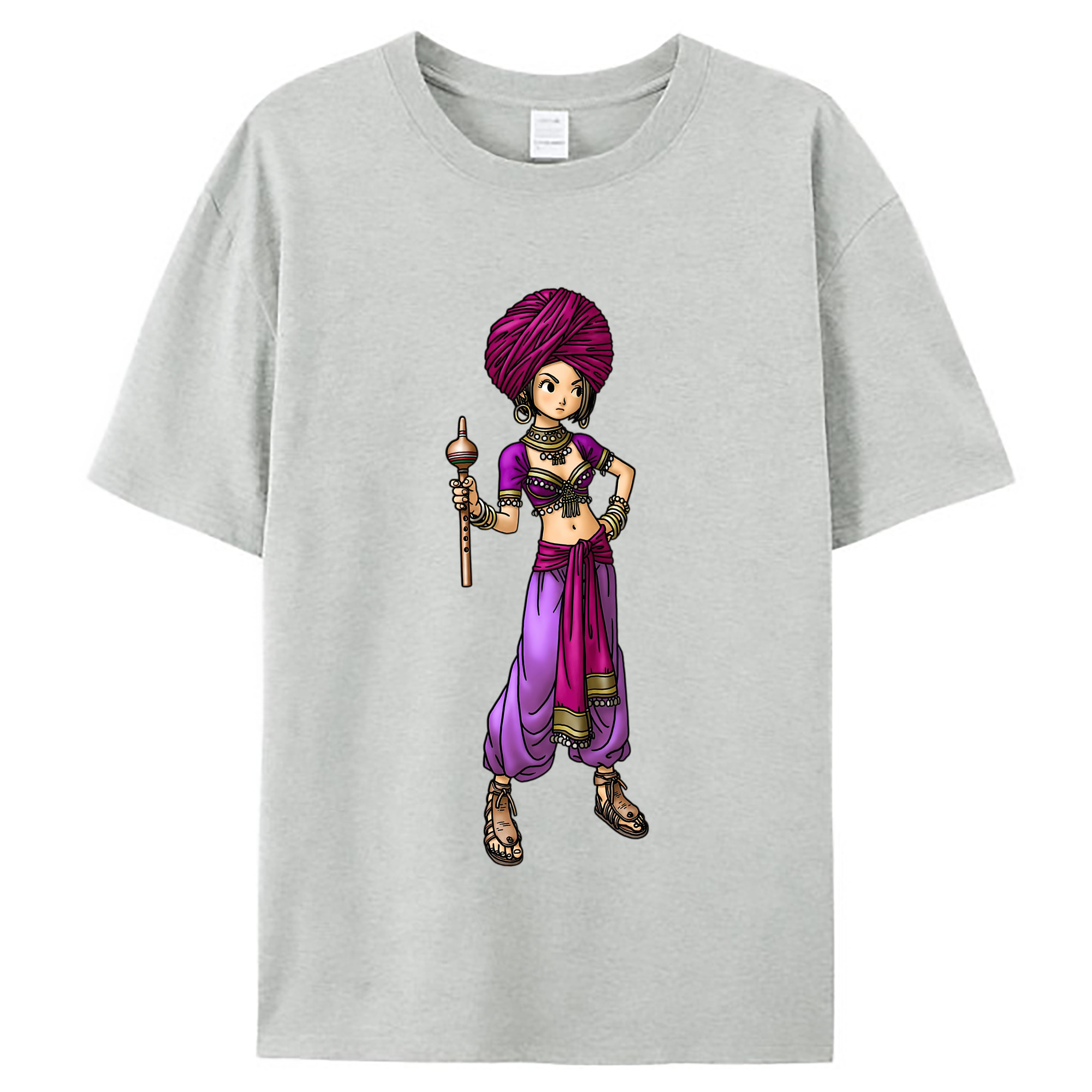 （画像用） ドラゴンクエスト Doragon Kuesuto Dragon Quest レディースカジュアルプリントTシャツ（綿100％）