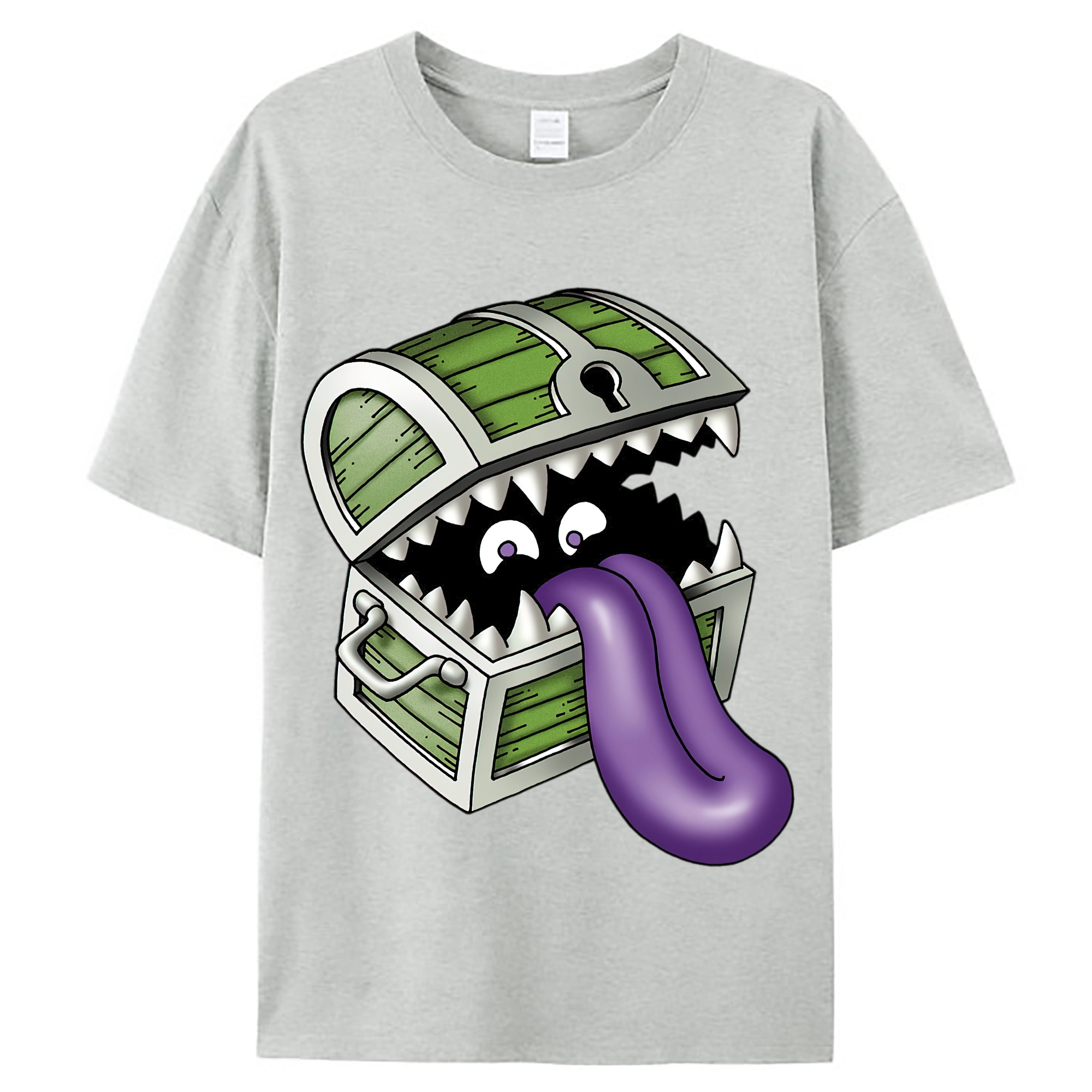 （画像用） ドラゴンクエスト Doragon Kuesuto Dragon Quest レディースカジュアルプリントTシャツ（綿100％）