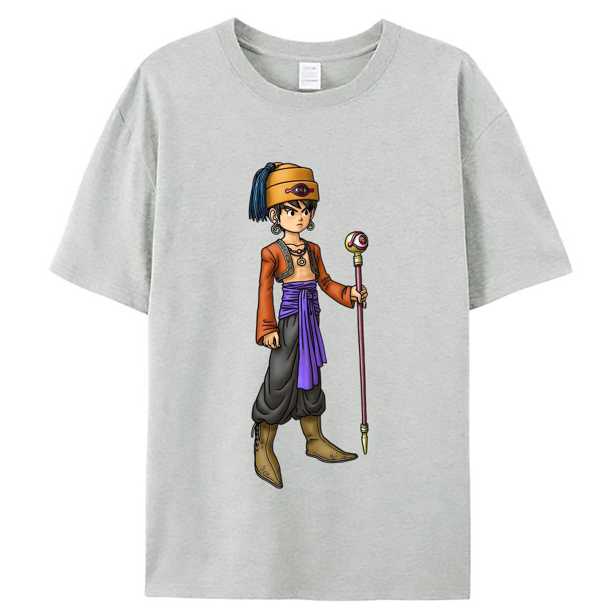 （画像用） ドラゴンクエスト Doragon Kuesuto Dragon Quest レディースカジュアルプリントTシャツ（綿100％）