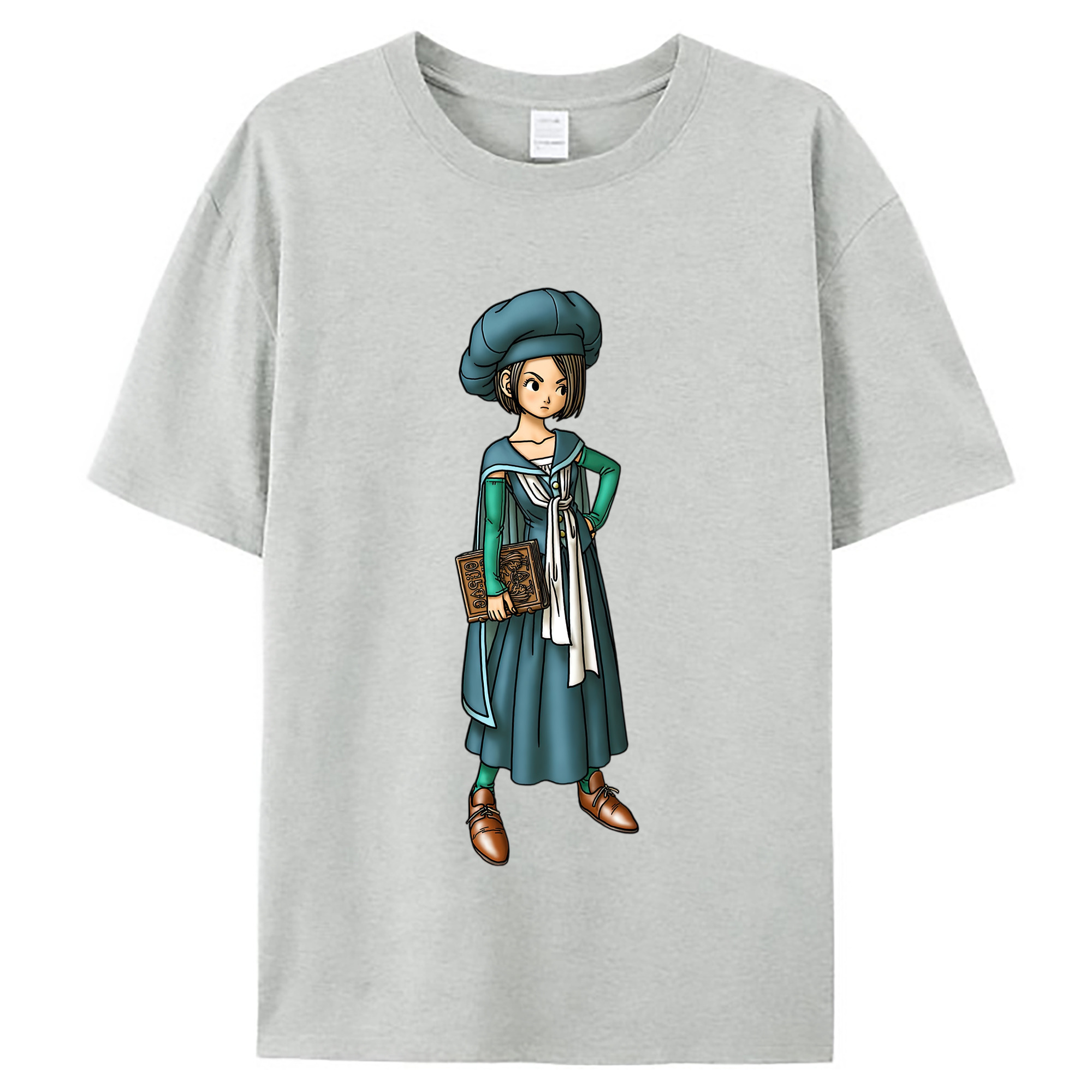 （画像用） ドラゴンクエスト Doragon Kuesuto Dragon Quest レディースカジュアルプリントTシャツ（綿100％）