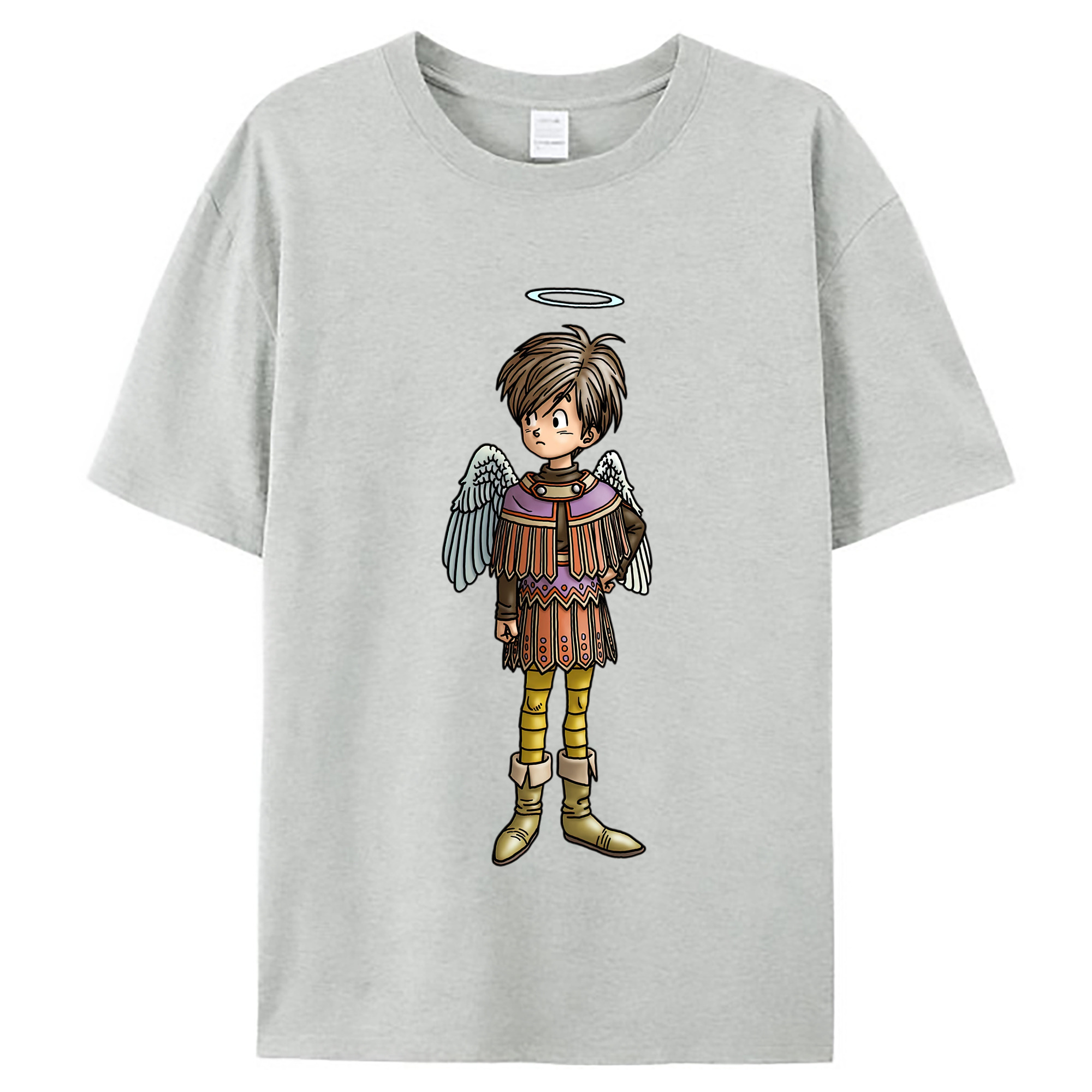 （画像用） ドラゴンクエスト Doragon Kuesuto Dragon Quest レディースカジュアルプリントTシャツ（綿100％）