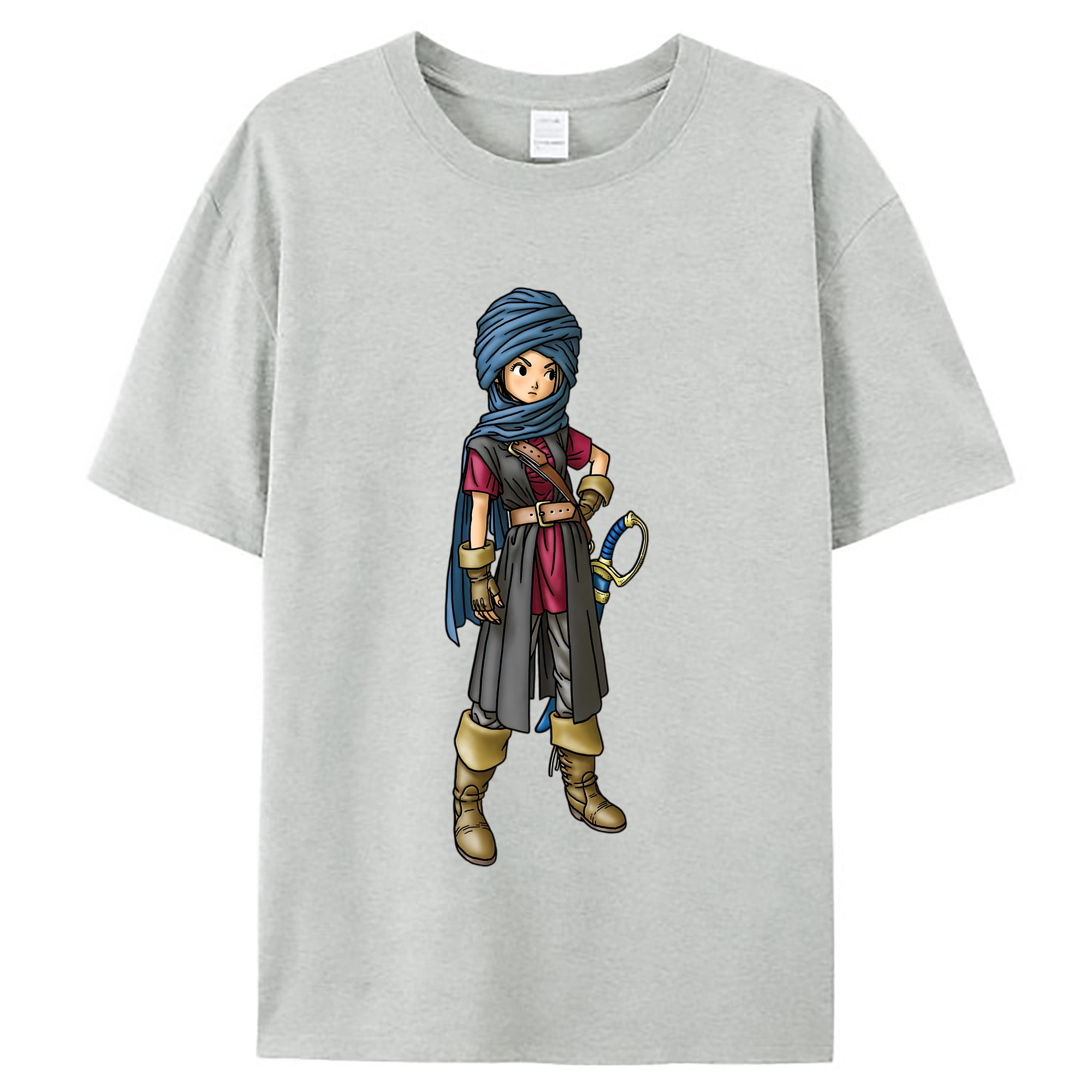 （画像用） ドラゴンクエスト Doragon Kuesuto Dragon Quest レディースカジュアルプリントTシャツ（綿100％）