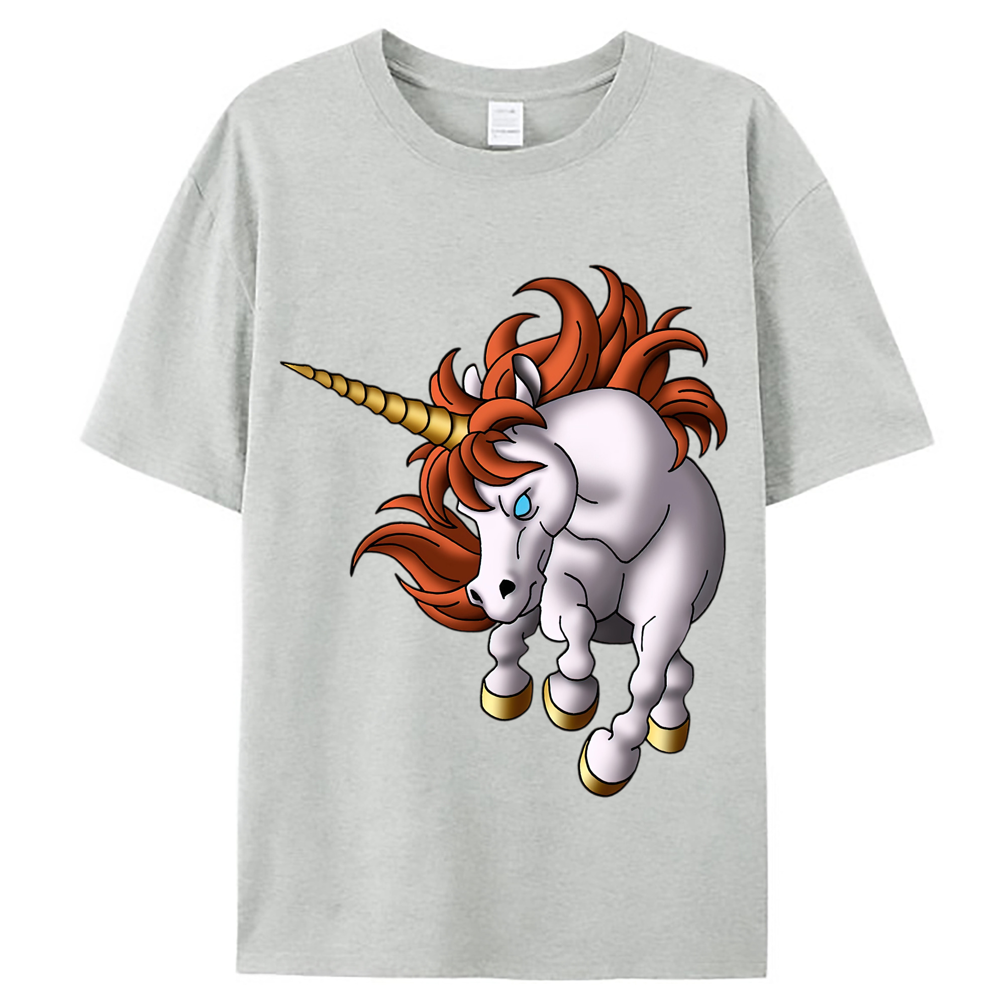 （画像用） ドラゴンクエスト Doragon Kuesuto Dragon Quest レディースカジュアルプリントTシャツ（綿100％）