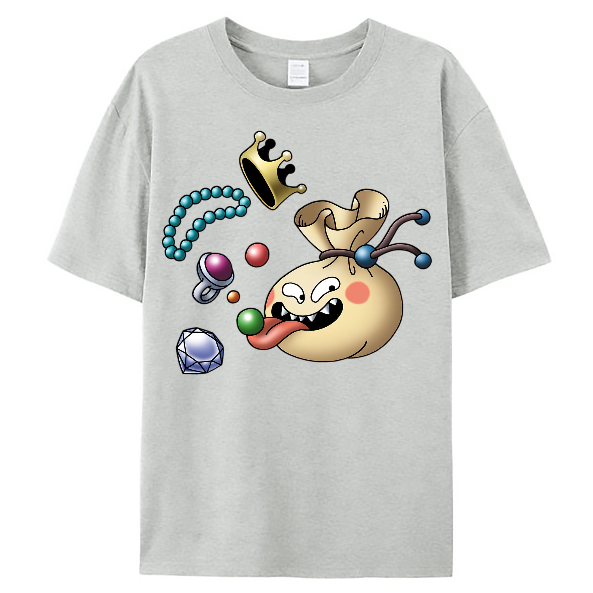 （画像用） ドラゴンクエスト Doragon Kuesuto Dragon Quest レディースカジュアルプリントTシャツ（綿100％）