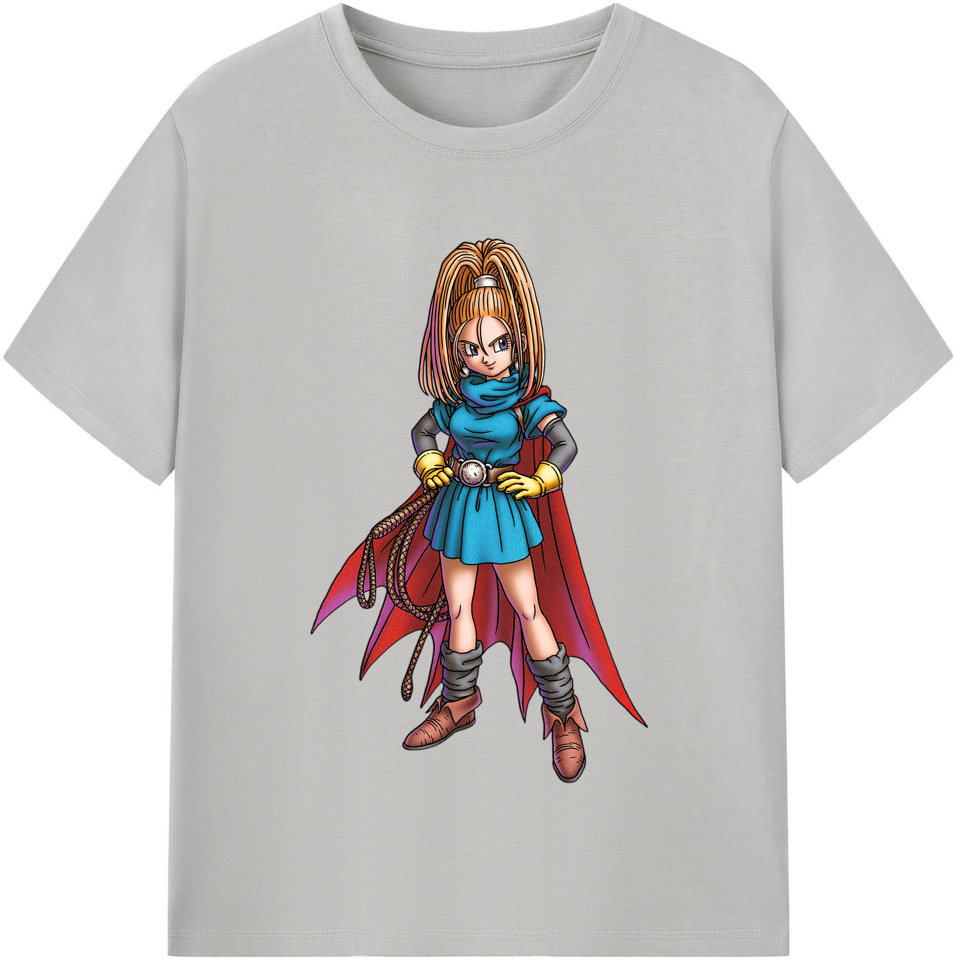 （画像用） ドラゴンクエスト Doragon Kuesuto Dragon Quest レディースカジュアルプリントTシャツ（綿100％）