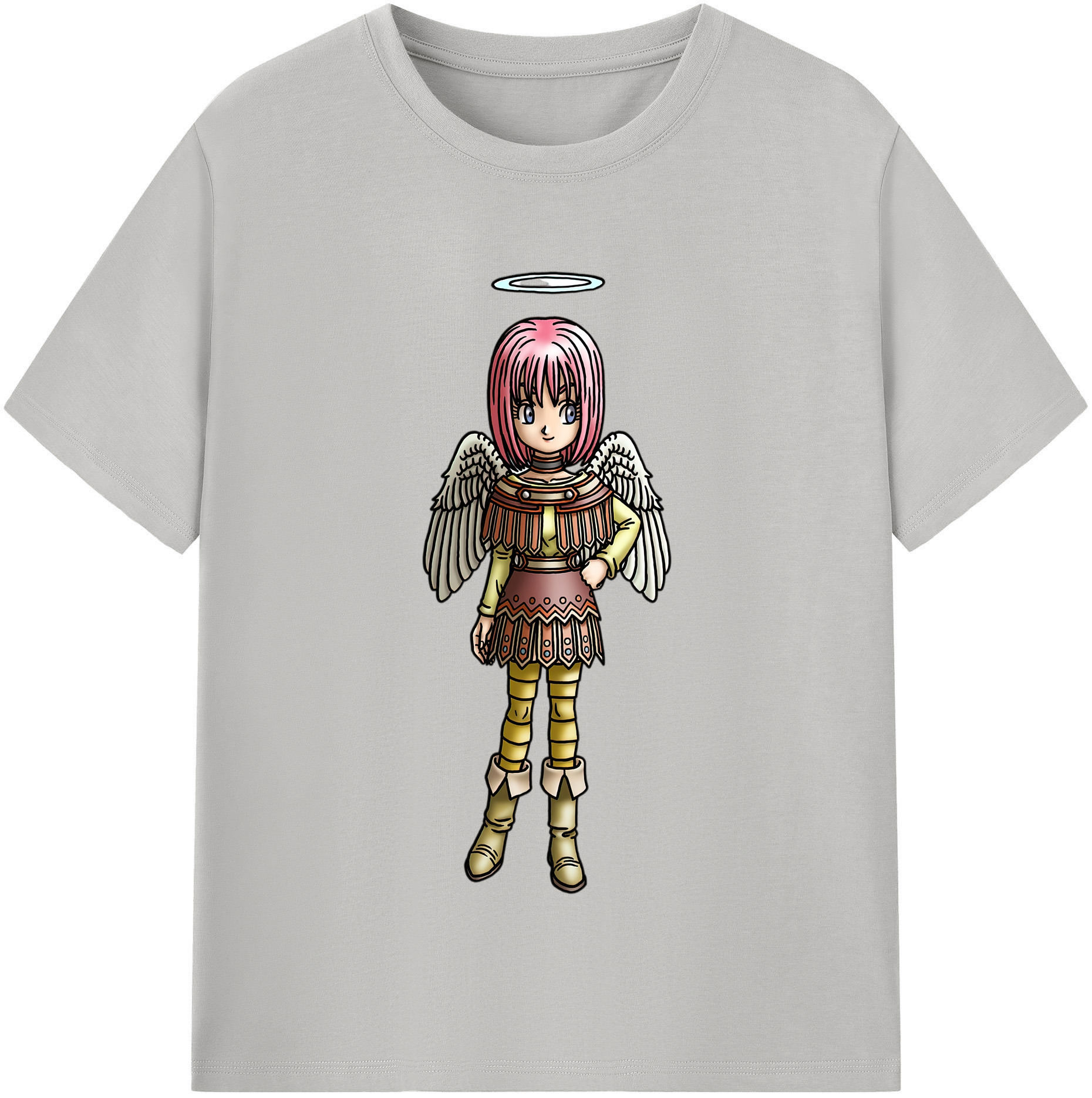 （画像用） ドラゴンクエスト Doragon Kuesuto Dragon Quest レディースカジュアルプリントTシャツ（綿100％）