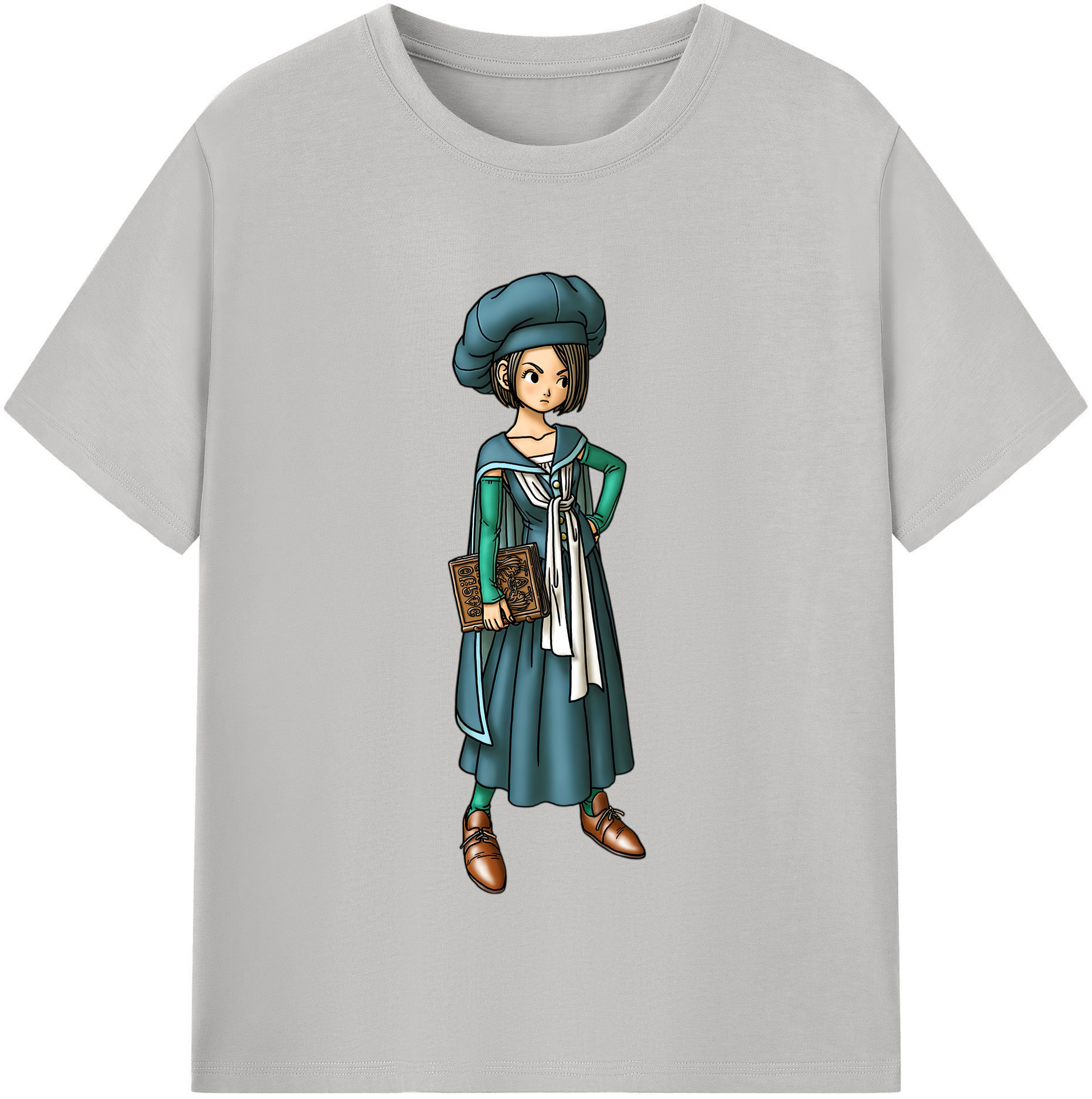 （画像用） ドラゴンクエスト Doragon Kuesuto Dragon Quest レディースカジュアルプリントTシャツ（綿100％）