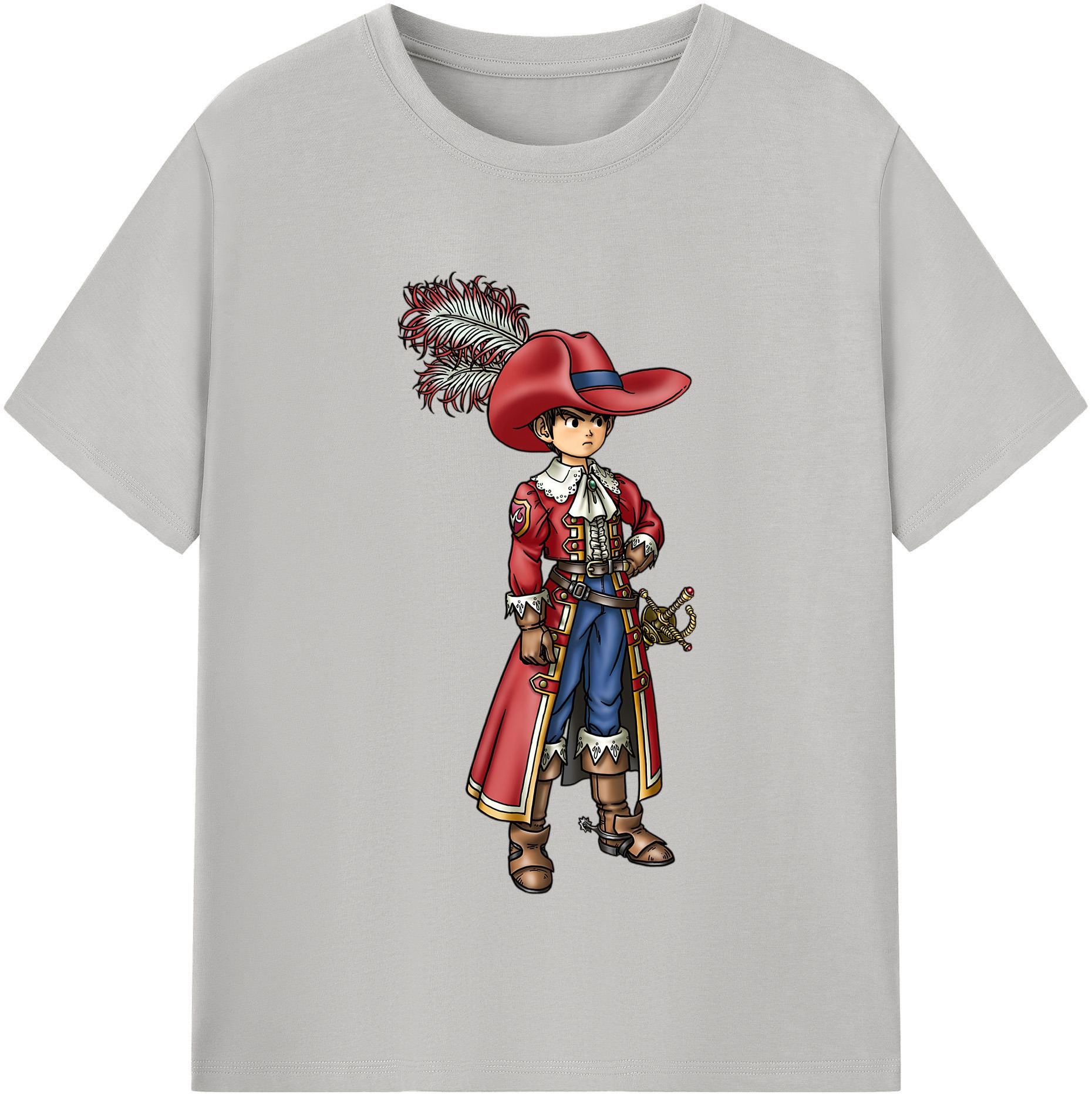 （画像用） ドラゴンクエスト Doragon Kuesuto Dragon Quest レディースカジュアルプリントTシャツ（綿100％）