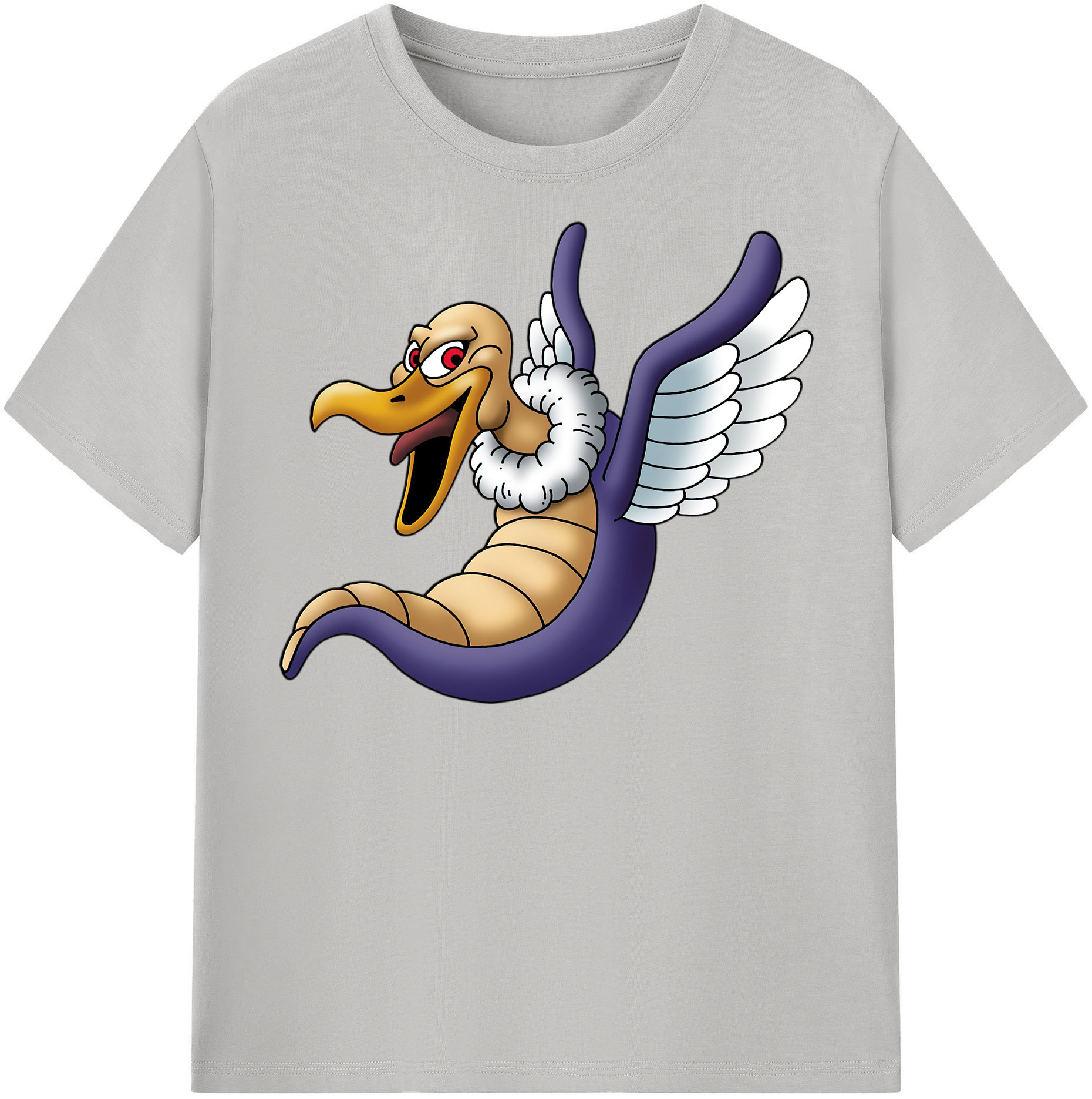 （画像用） ドラゴンクエスト Doragon Kuesuto Dragon Quest レディースカジュアルプリントTシャツ（綿100％）
