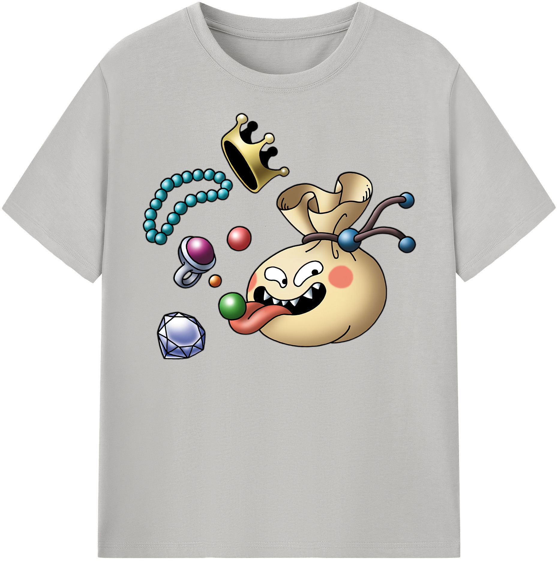 （画像用） ドラゴンクエスト Doragon Kuesuto Dragon Quest レディースカジュアルプリントTシャツ（綿100％）