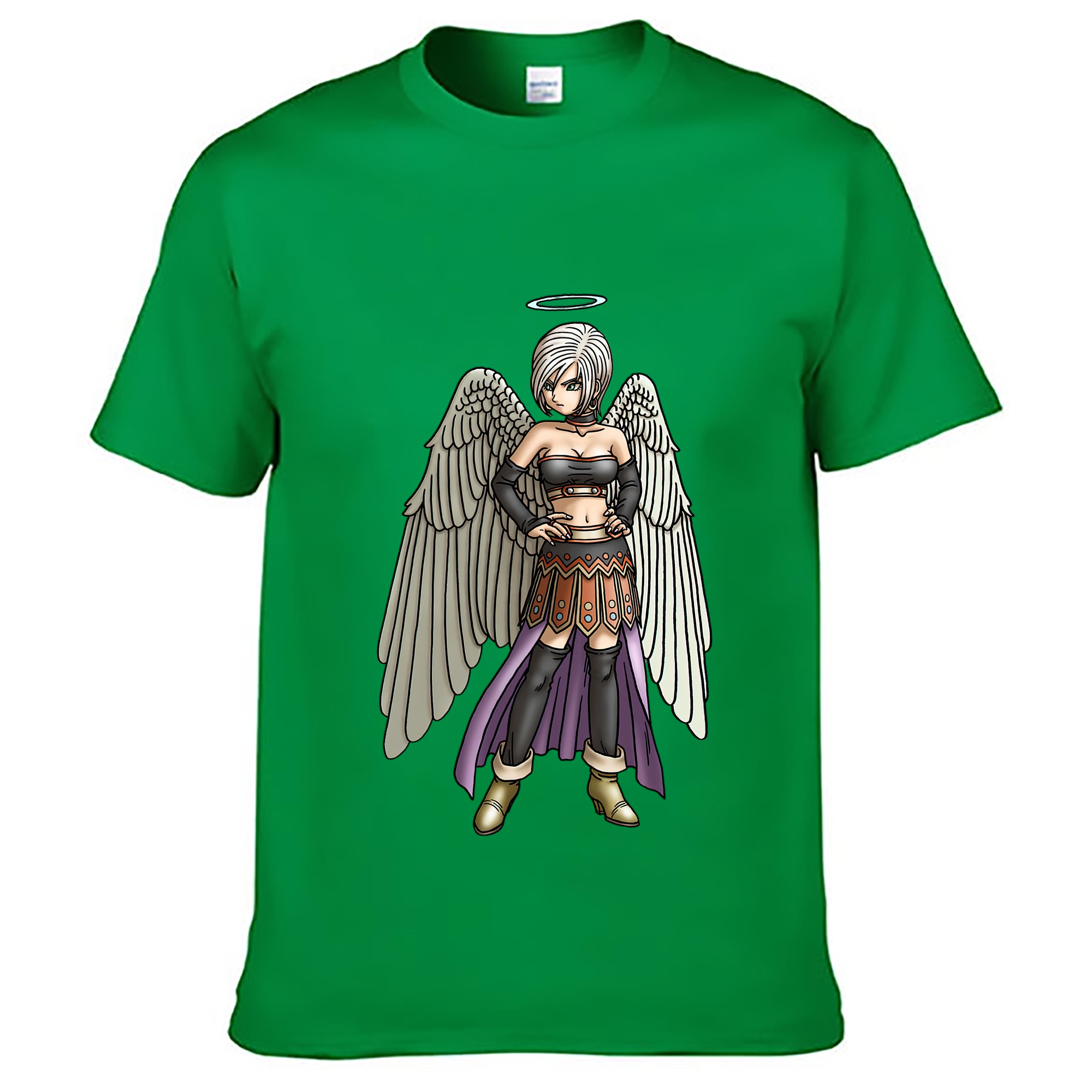 （画像用） ドラゴンクエスト Doragon Kuesuto Dragon Quest レディースカジュアルプリントTシャツ（綿100％）