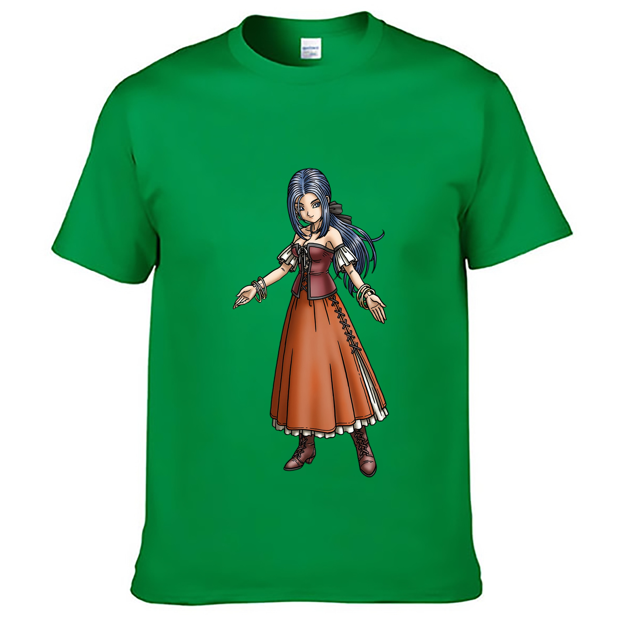 （画像用） ドラゴンクエスト Doragon Kuesuto Dragon Quest レディースカジュアルプリントTシャツ（綿100％）