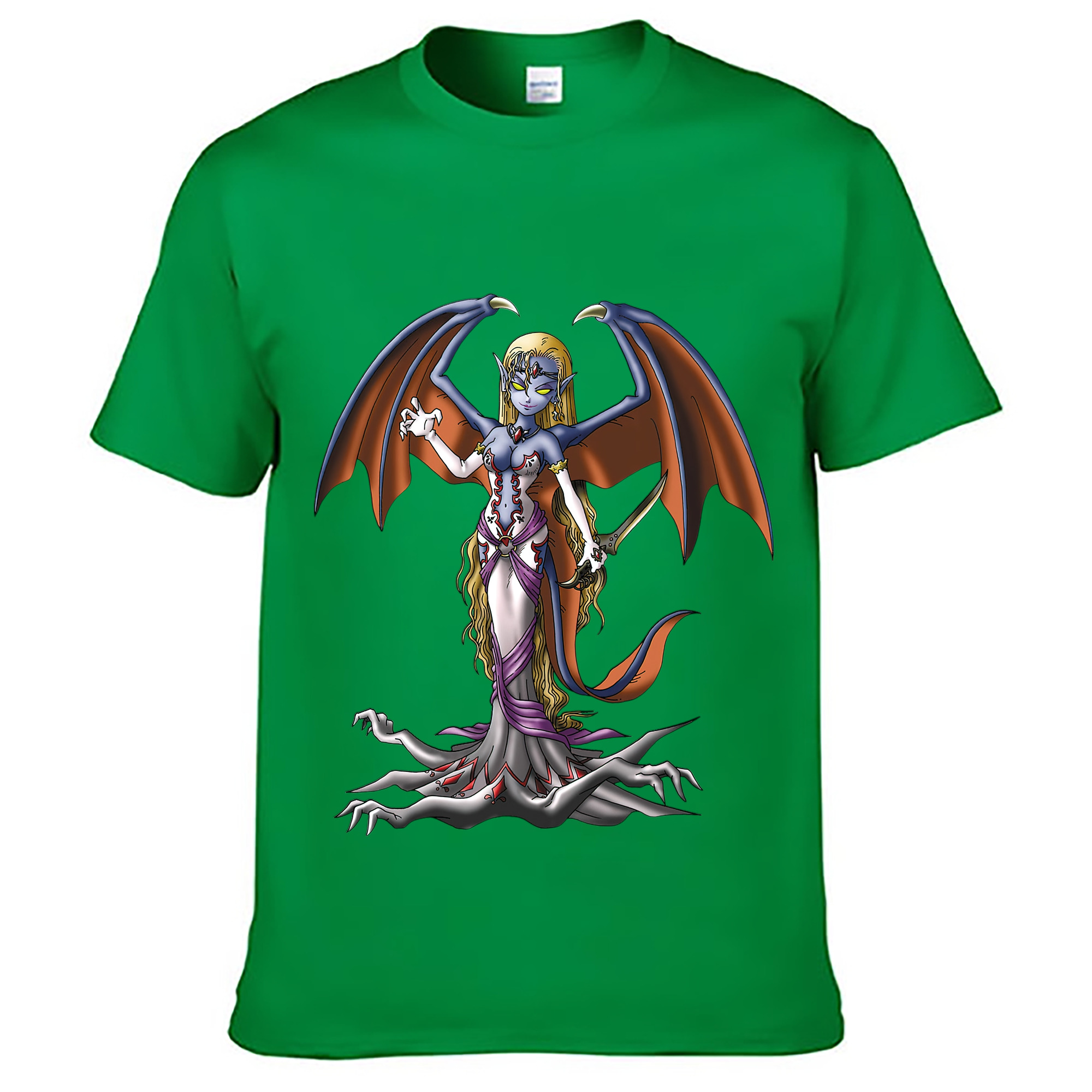 （画像用） ドラゴンクエスト Doragon Kuesuto Dragon Quest レディースカジュアルプリントTシャツ（綿100％）