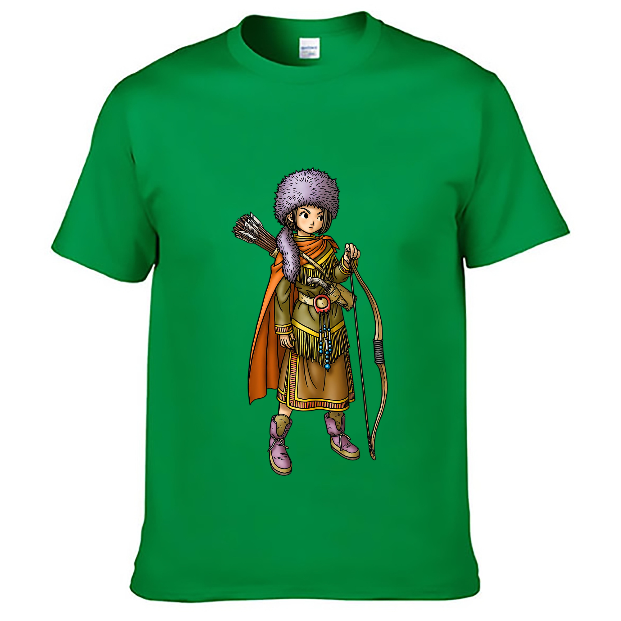 （画像用） ドラゴンクエスト Doragon Kuesuto Dragon Quest レディースカジュアルプリントTシャツ（綿100％）