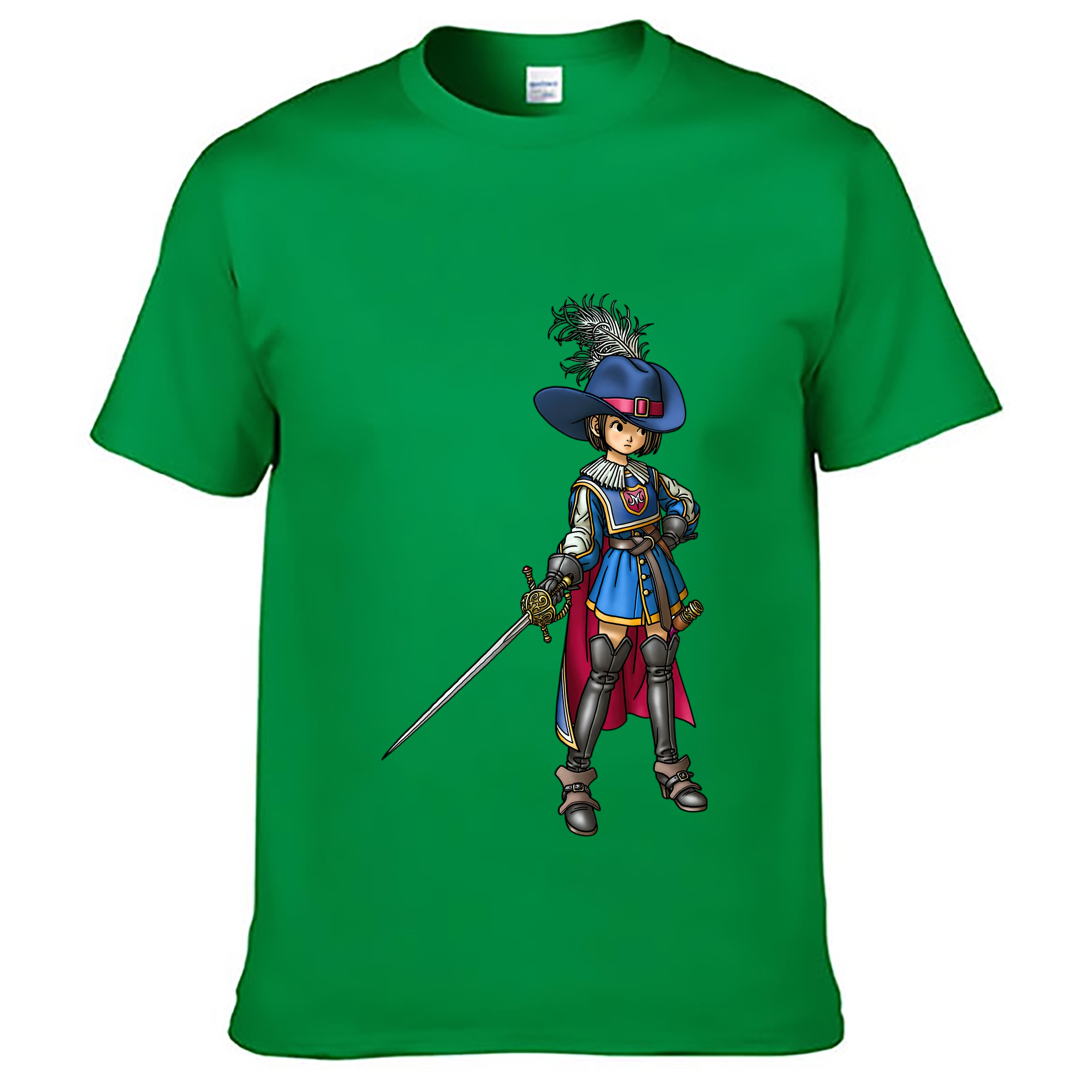 （画像用） ドラゴンクエスト Doragon Kuesuto Dragon Quest レディースカジュアルプリントTシャツ（綿100％）