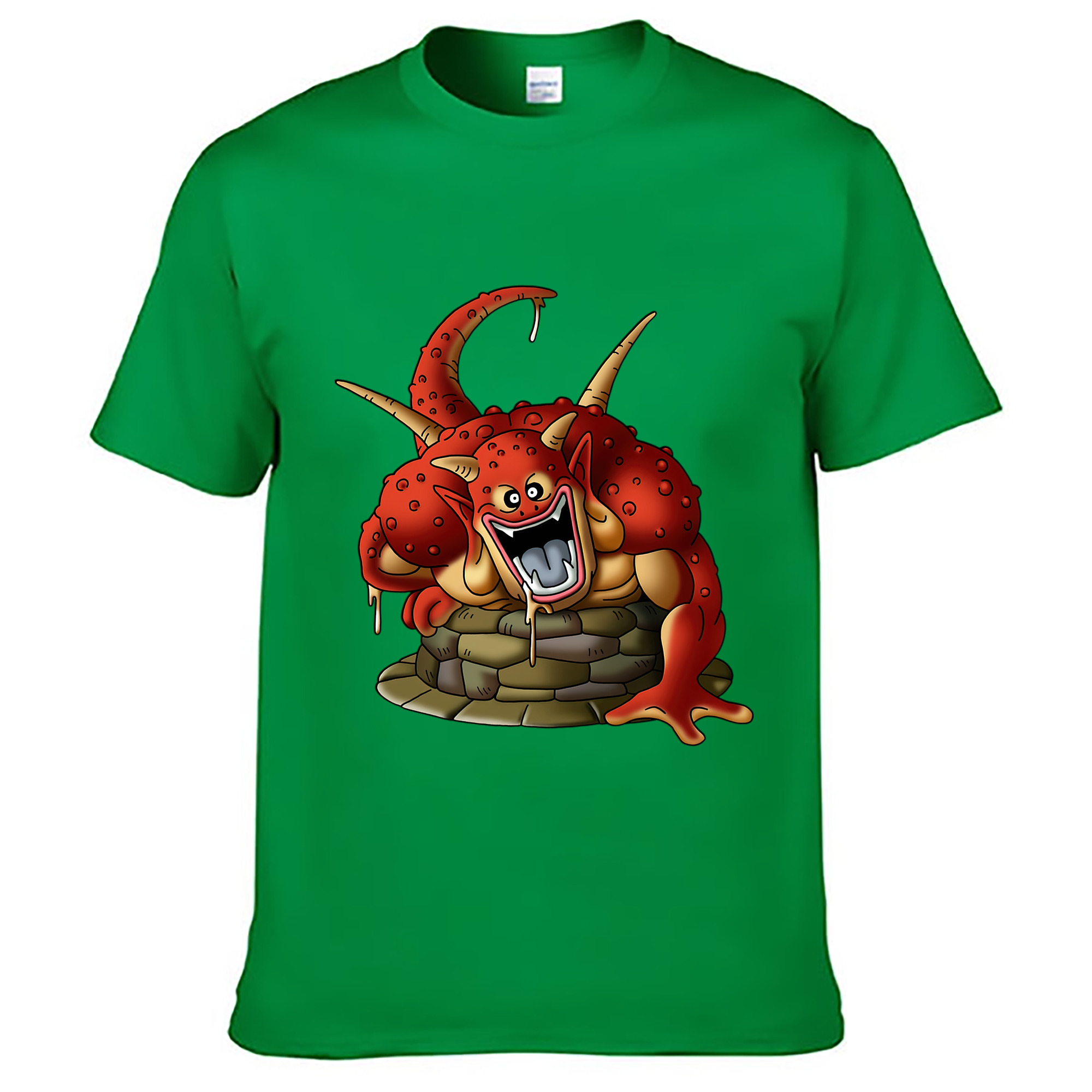 （画像用） ドラゴンクエスト Doragon Kuesuto Dragon Quest レディースカジュアルプリントTシャツ（綿100％）