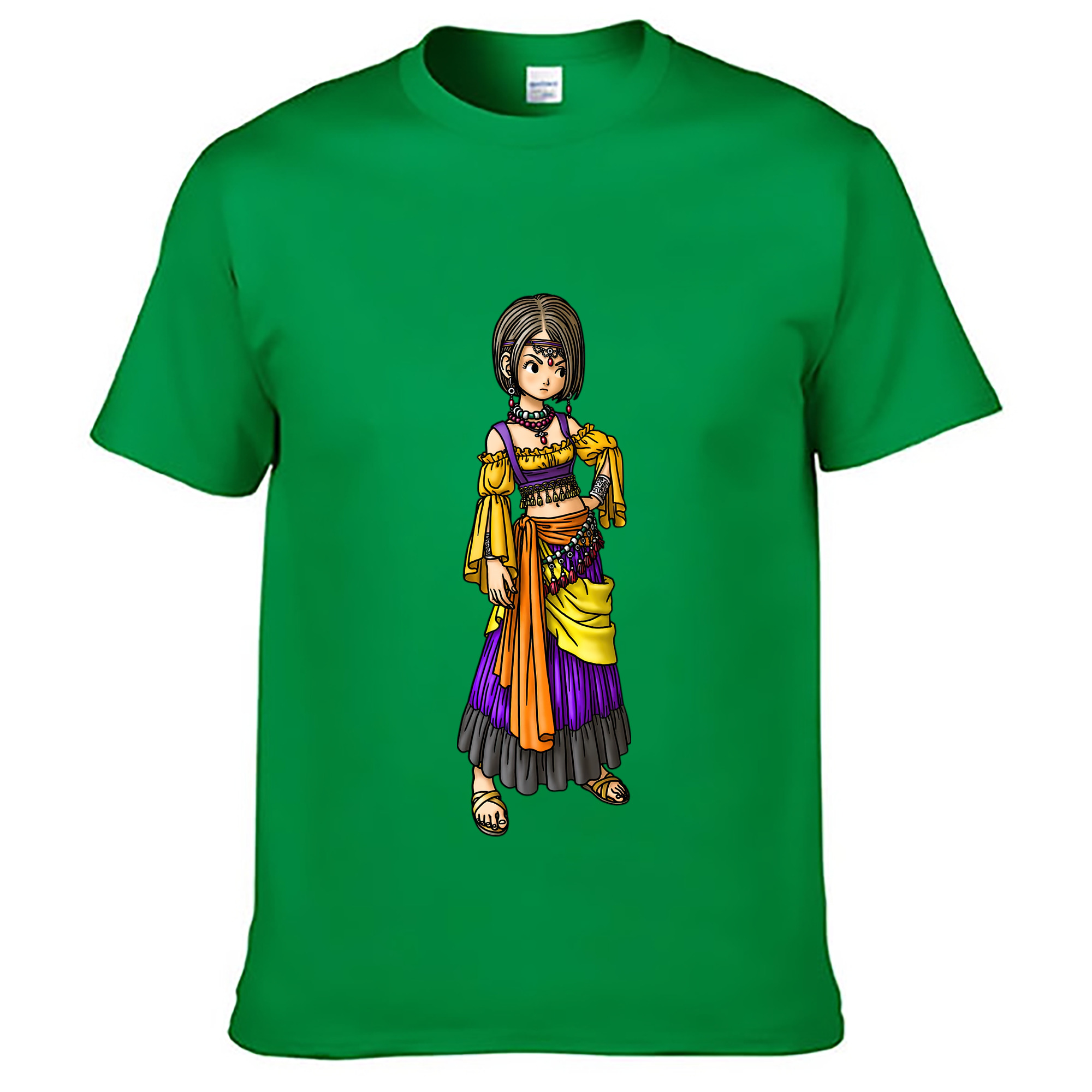 （画像用） ドラゴンクエスト Doragon Kuesuto Dragon Quest レディースカジュアルプリントTシャツ（綿100％）