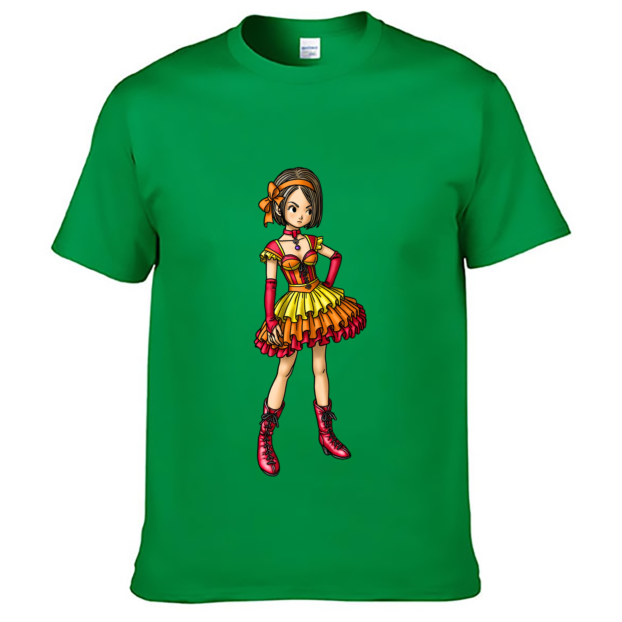 （画像用） ドラゴンクエスト Doragon Kuesuto Dragon Quest レディースカジュアルプリントTシャツ（綿100％）