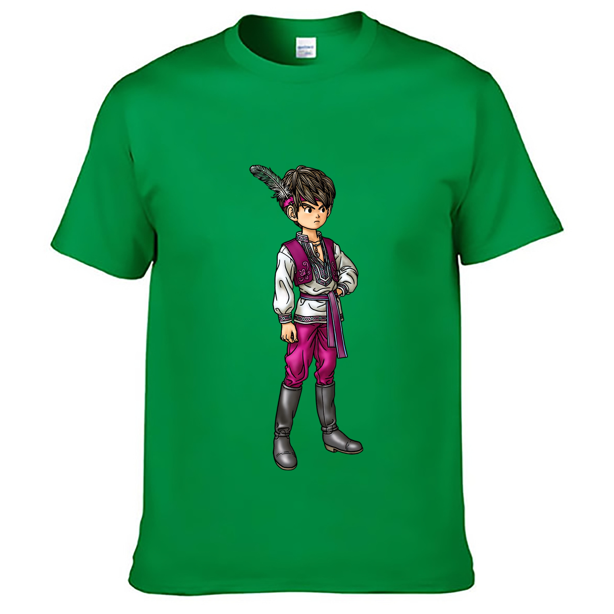（画像用） ドラゴンクエスト Doragon Kuesuto Dragon Quest レディースカジュアルプリントTシャツ（綿100％）