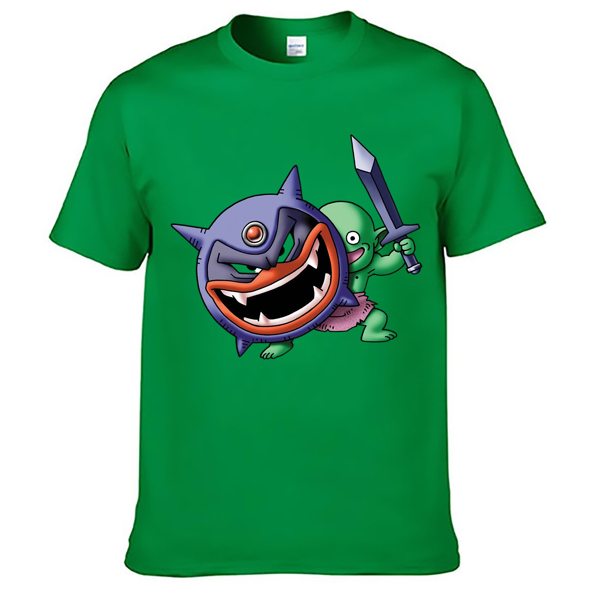 （画像用） ドラゴンクエスト Doragon Kuesuto Dragon Quest レディースカジュアルプリントTシャツ（綿100％）