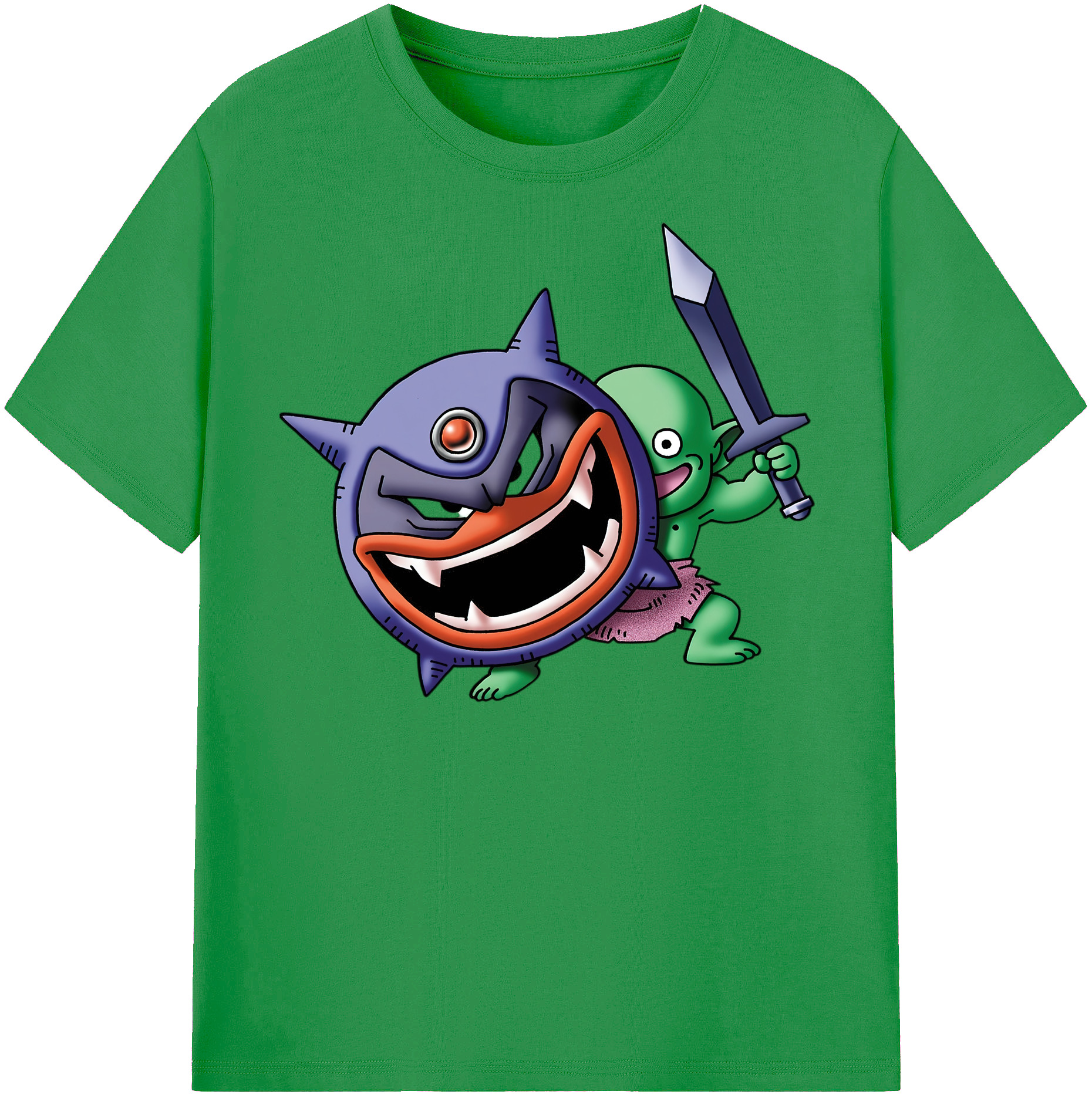 （画像用） ドラゴンクエスト Doragon Kuesuto Dragon Quest レディースカジュアルプリントTシャツ（綿100％）
