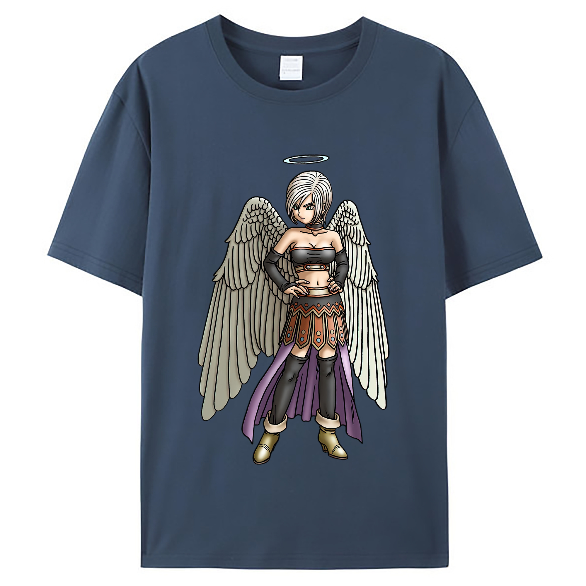 （画像用） ドラゴンクエスト Doragon Kuesuto Dragon Quest レディースカジュアルプリントTシャツ（綿100％）